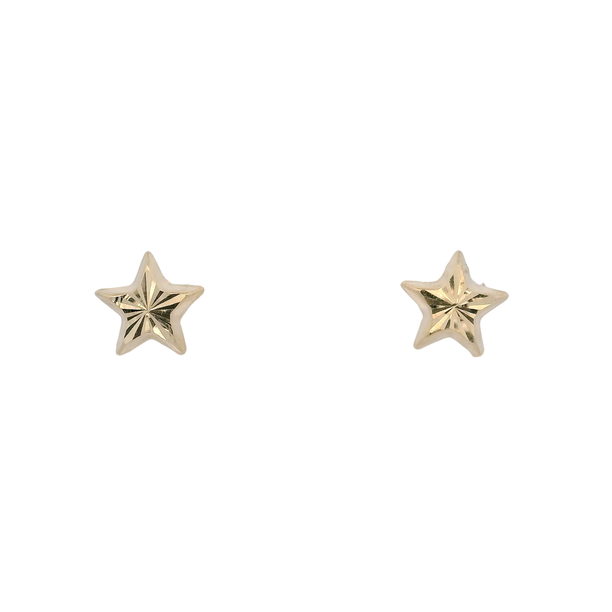 14KY TEXTURE BASIC STAR EARRINGS
