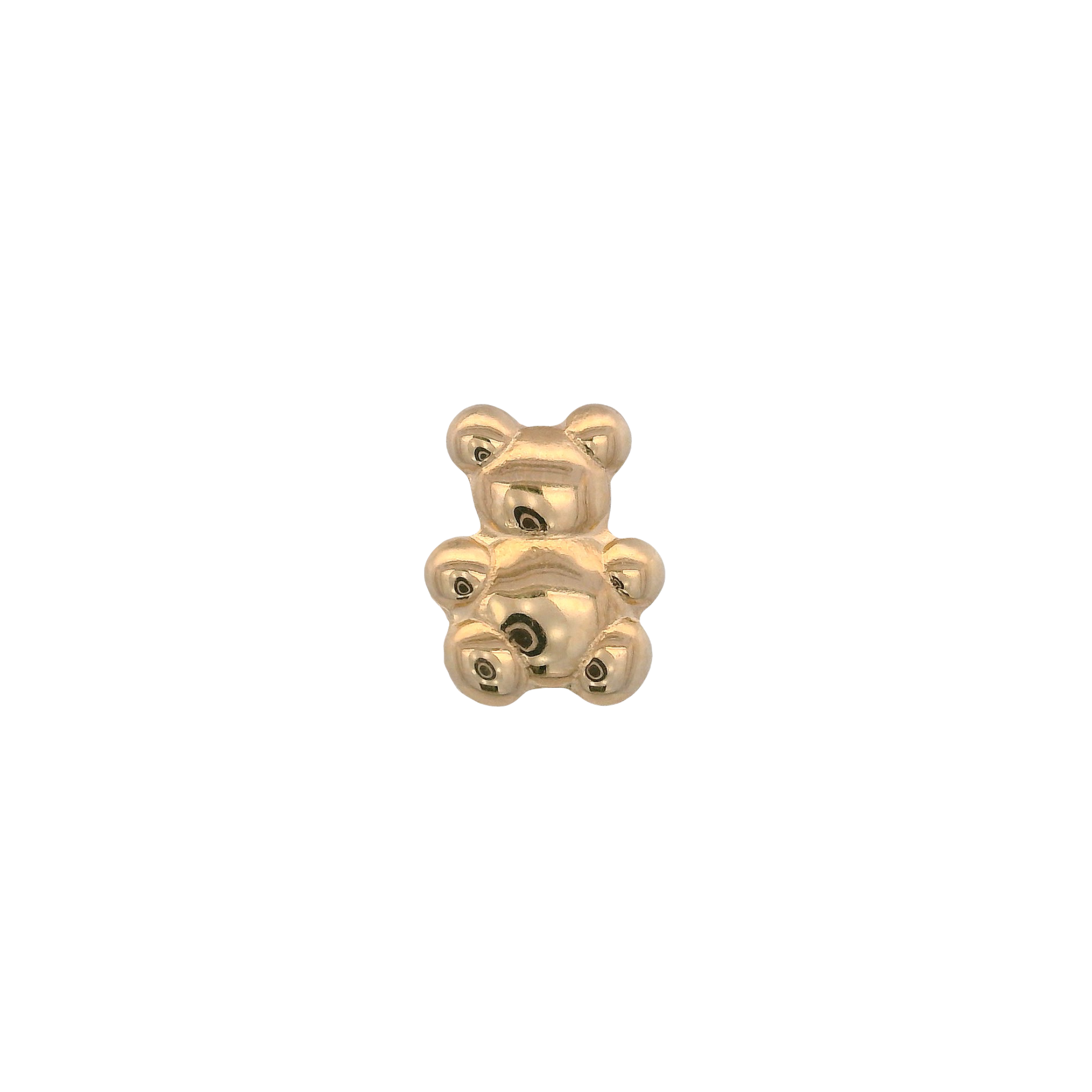 14KY FLATBACK BEAR PIERCING