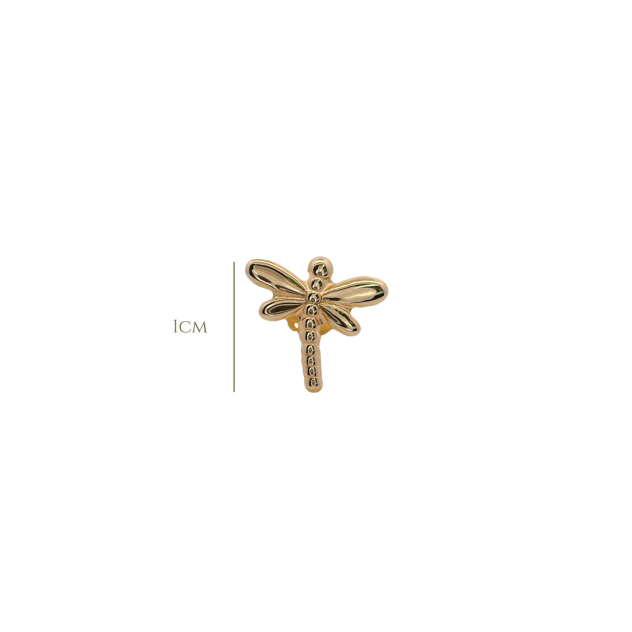 14KY FLATBACK DRAGON FLY PIERCING