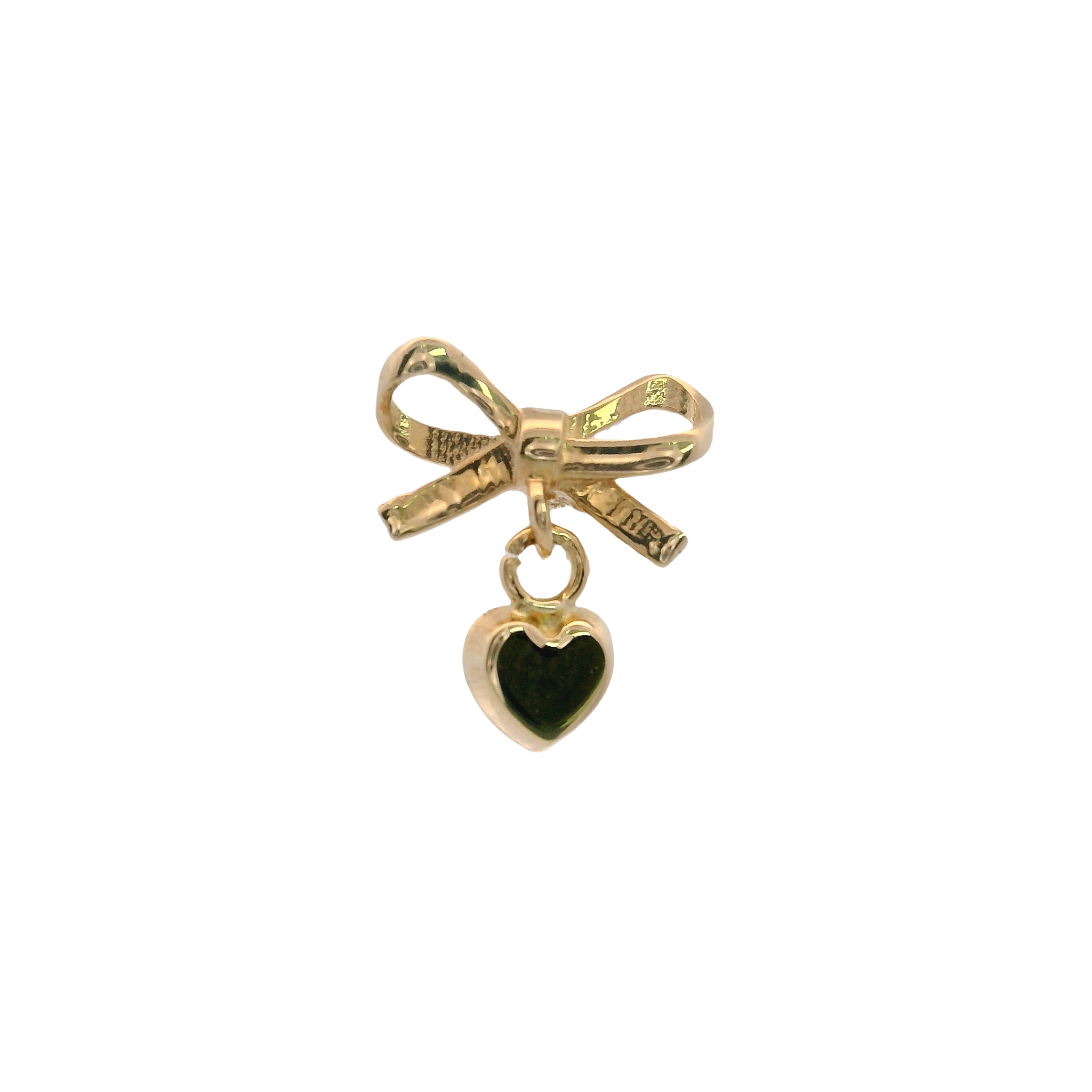 14KY BIG BOW AND HEART PIERCING