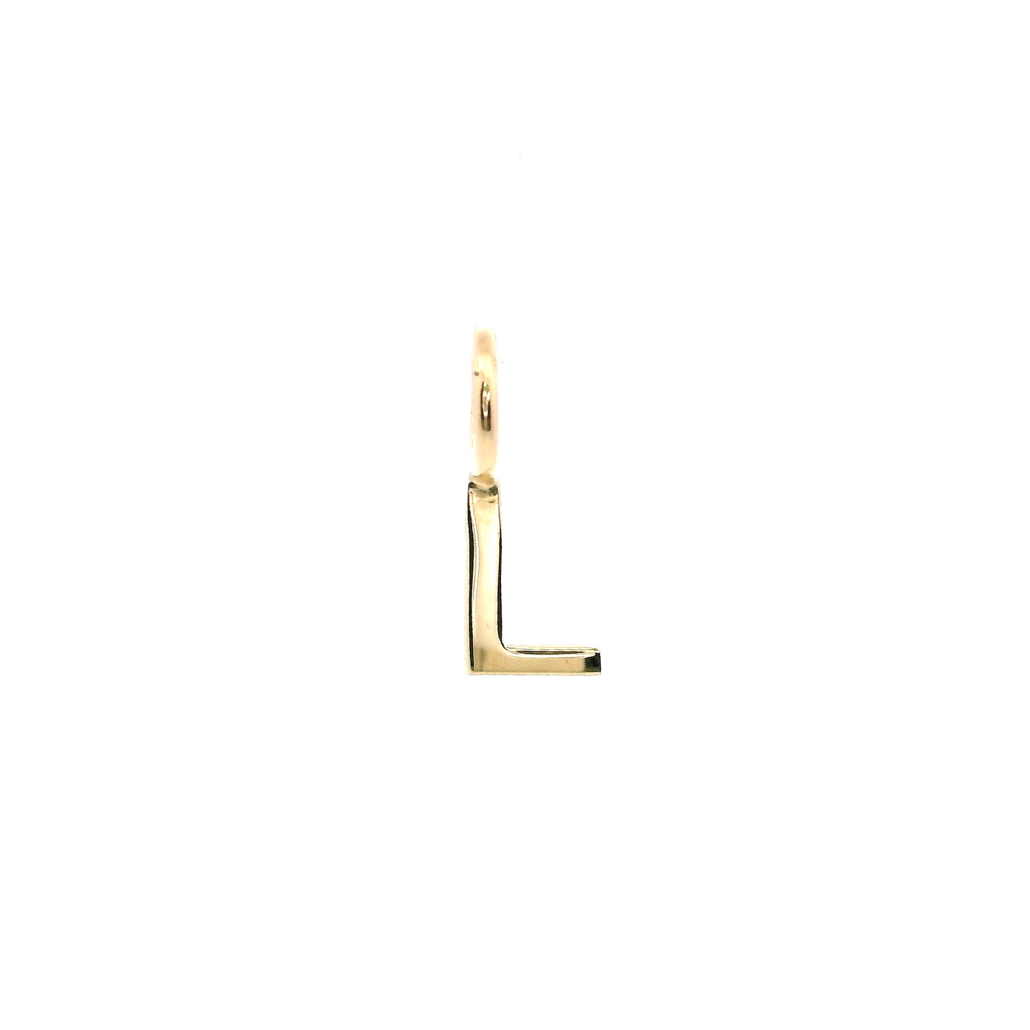 14KY 6MM LETTER D PENDANT