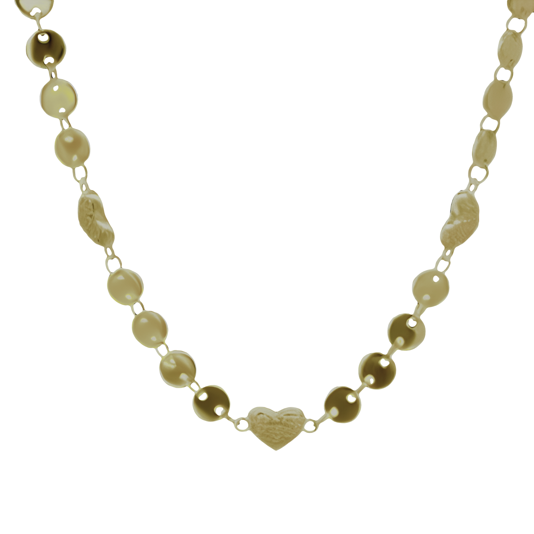 925YG TRIPLE HEART PAVE AND CIRCLE NECKLACE