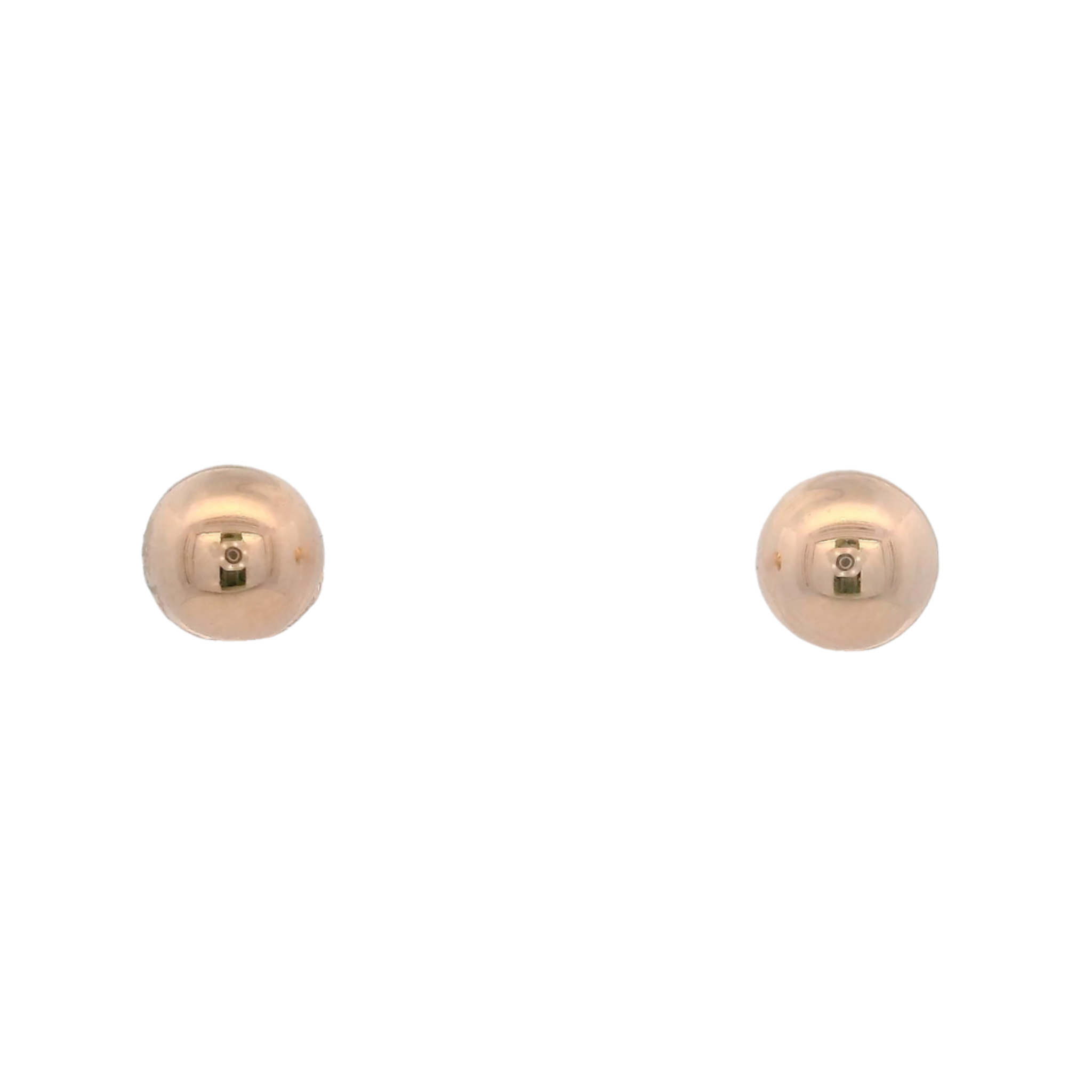 14KR DOME CIRCLE SMOOTH 5MM EARRINGS