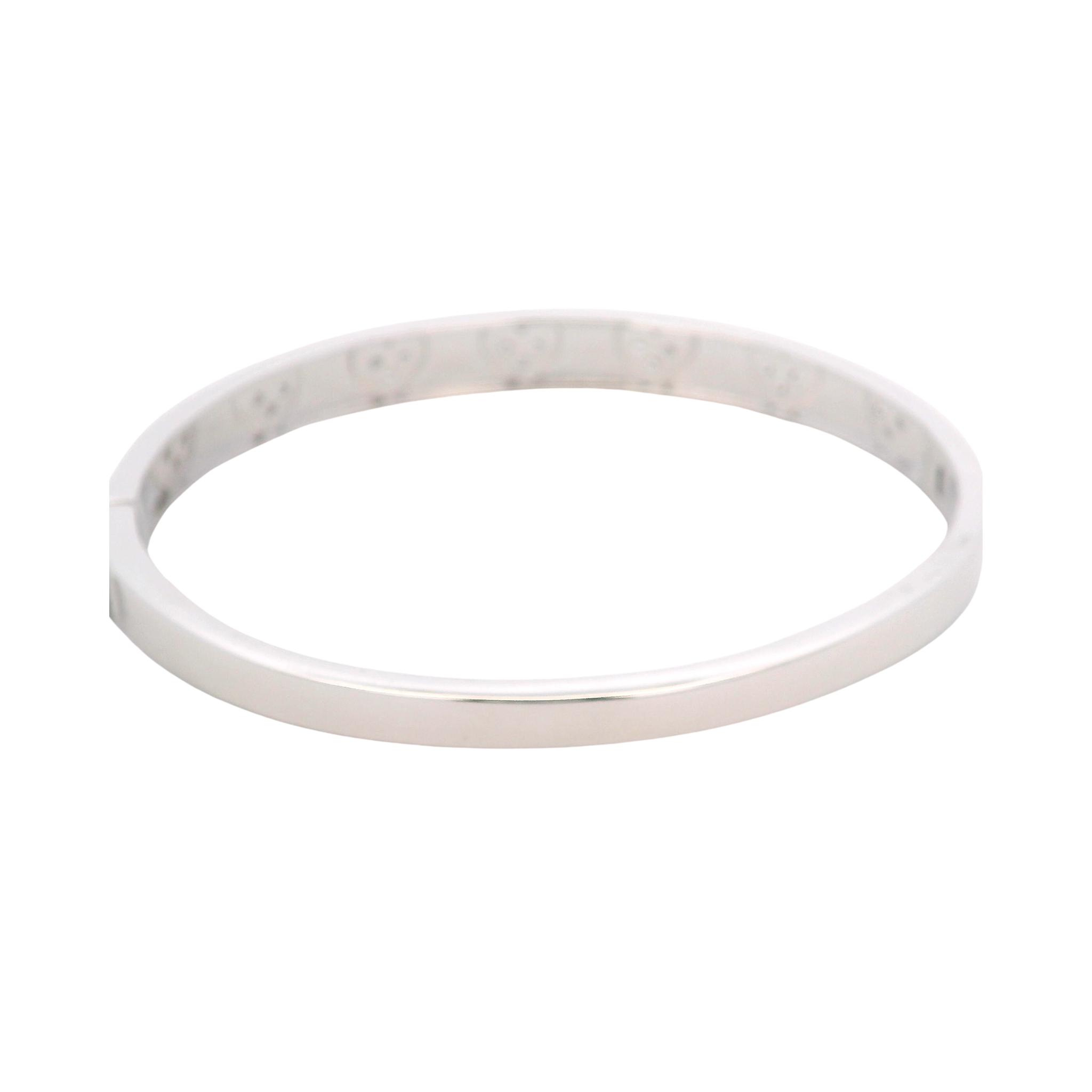 925SL STATION HEART PAVE BANGLE