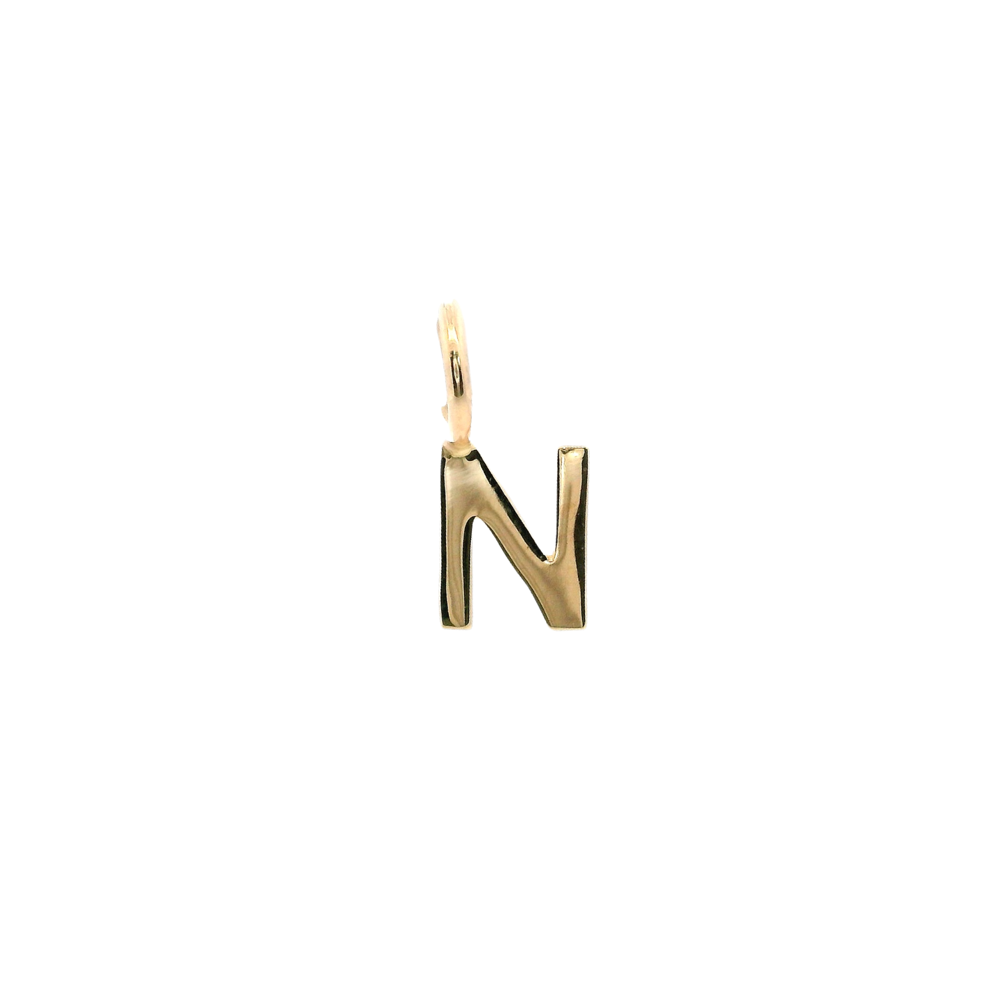 14KY 6MM LETTER D PENDANT