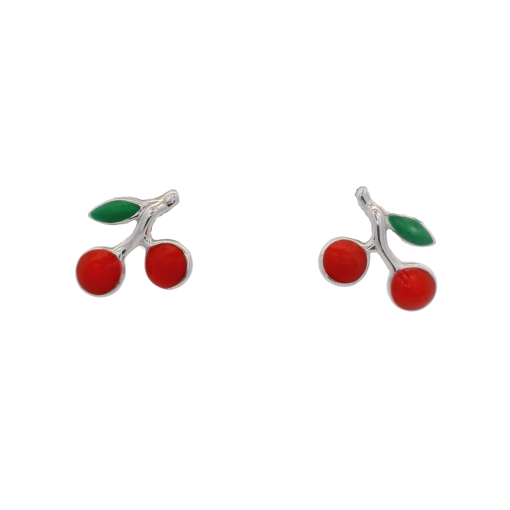 925SL CHERRIES STUD EARRINGS