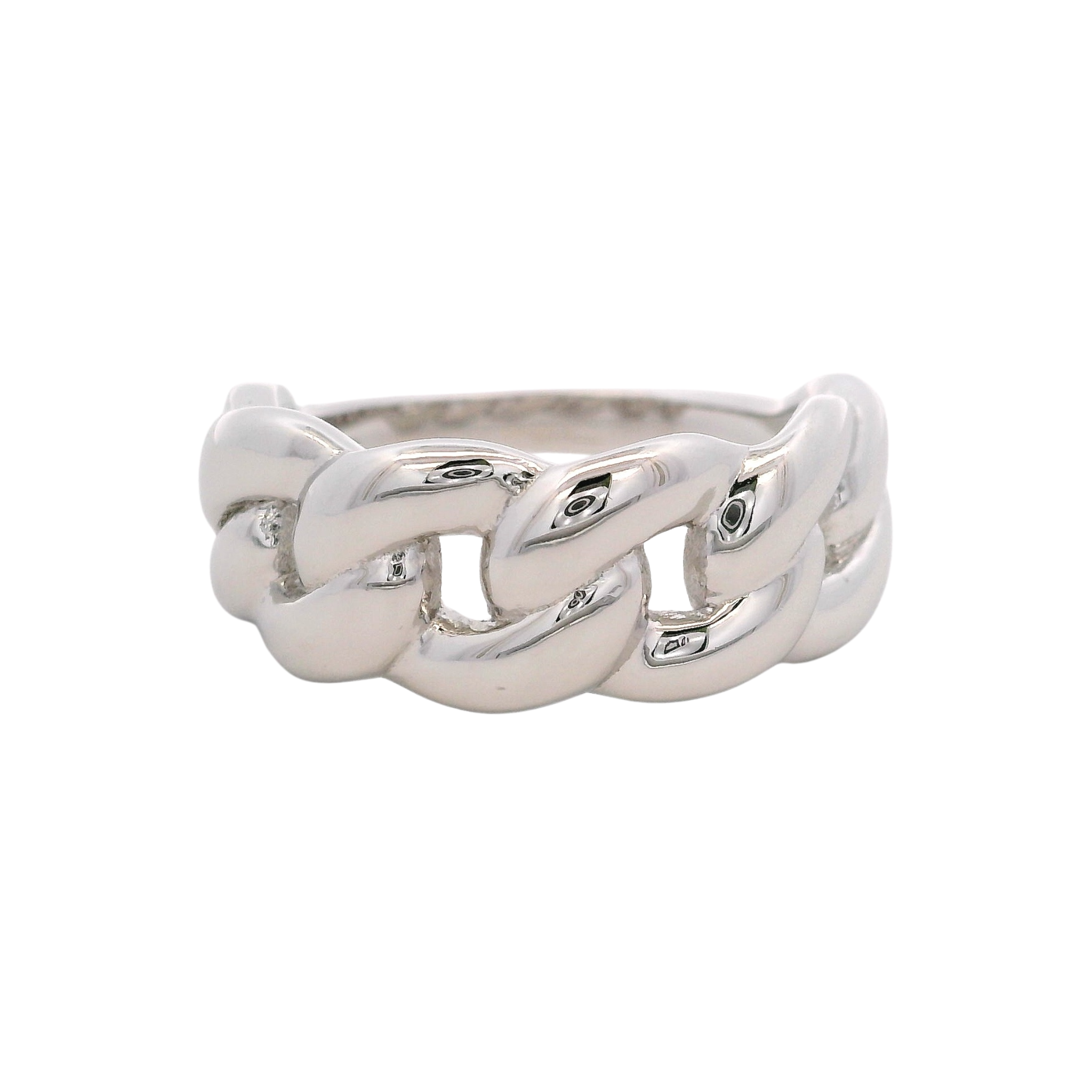 925SL CHUNKY LINK RING T7