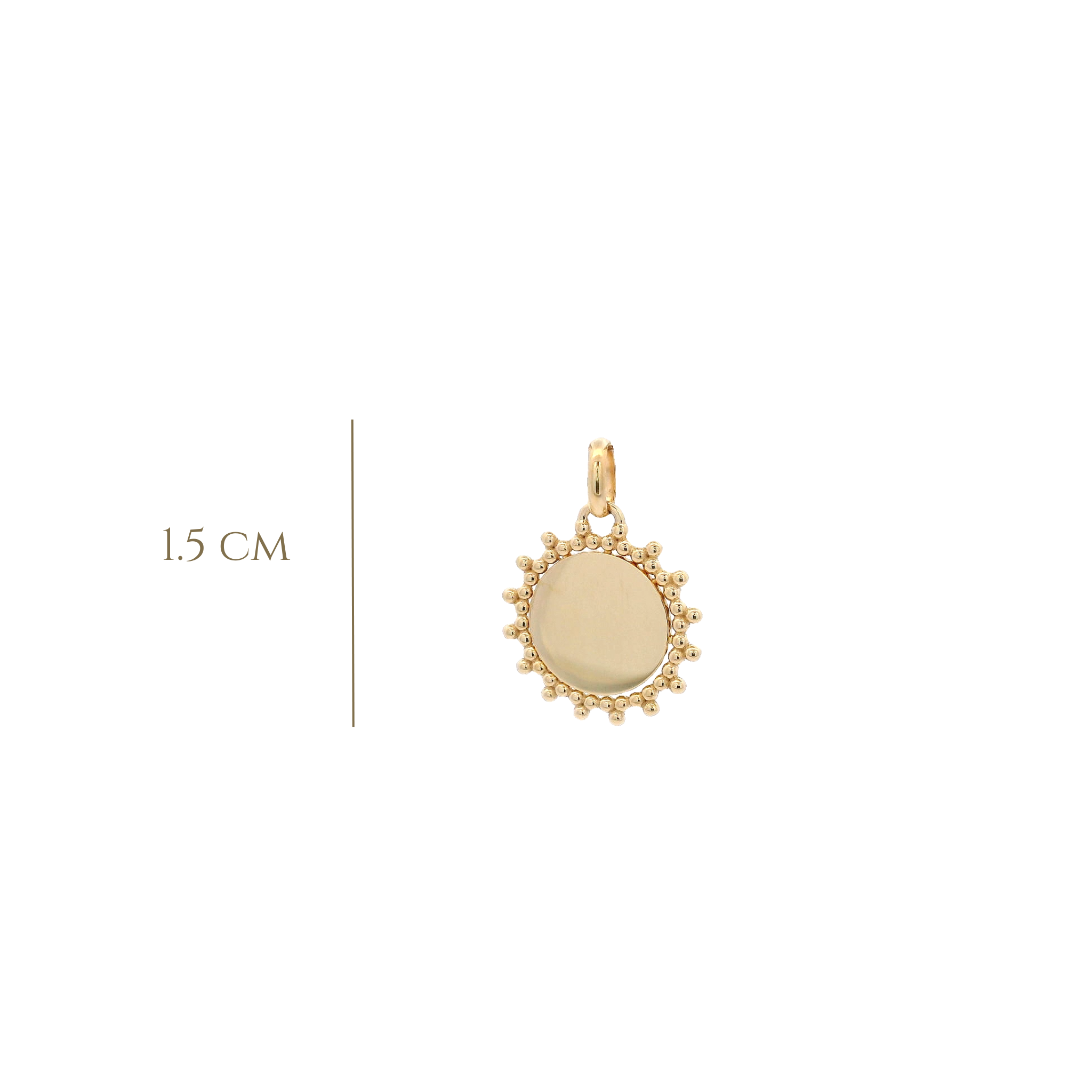 18KY SMALL ROUND PLAIN MEDAL