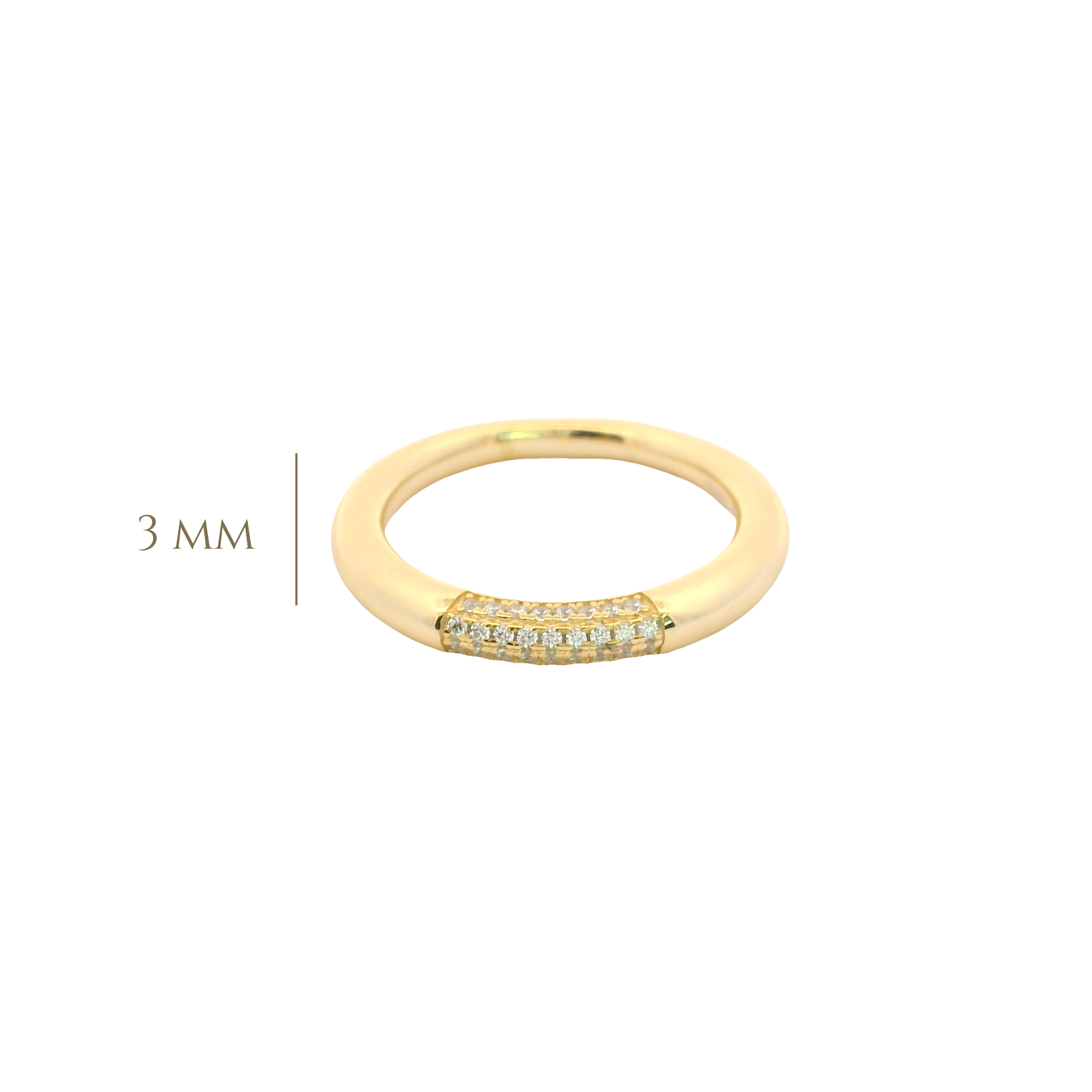 925YG BAR PAVE RING T6