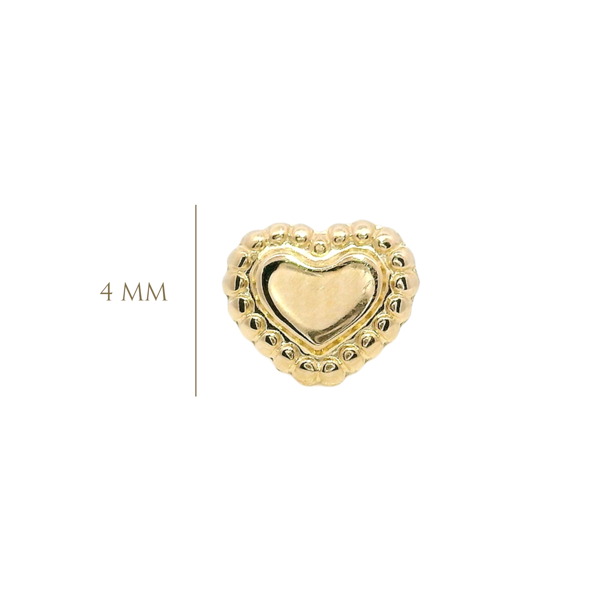 PIERCING TEXTURED HEART IN 14KT YELLOW GOLD
