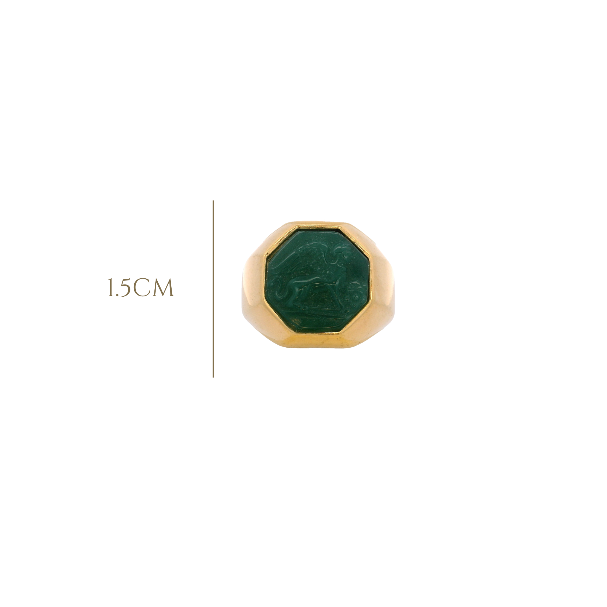 925GG CHIMERA OCTAGONAL GREEN RING T7 T8