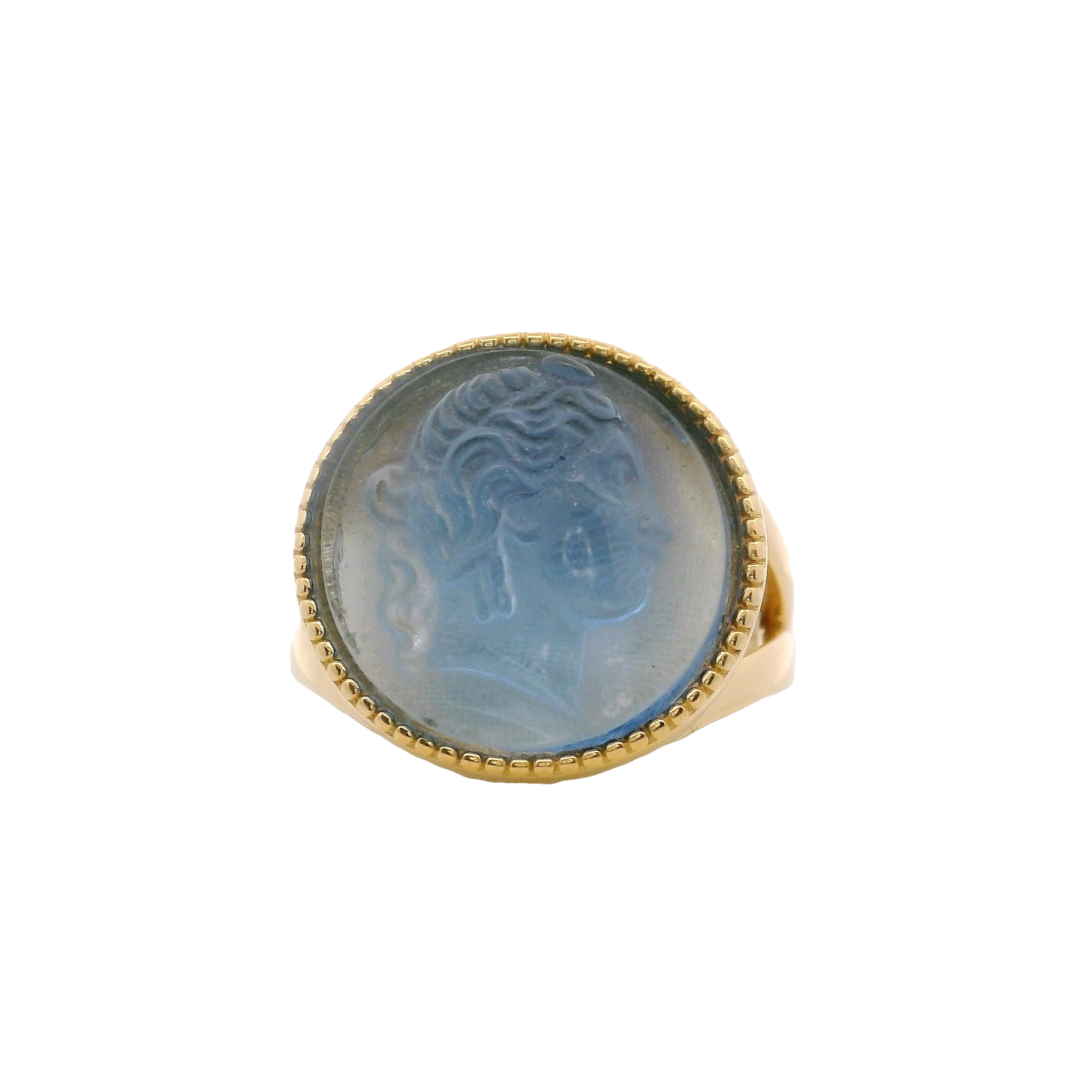 925GG WOMAN PROFILE SKY BLUE RING T7 T8
