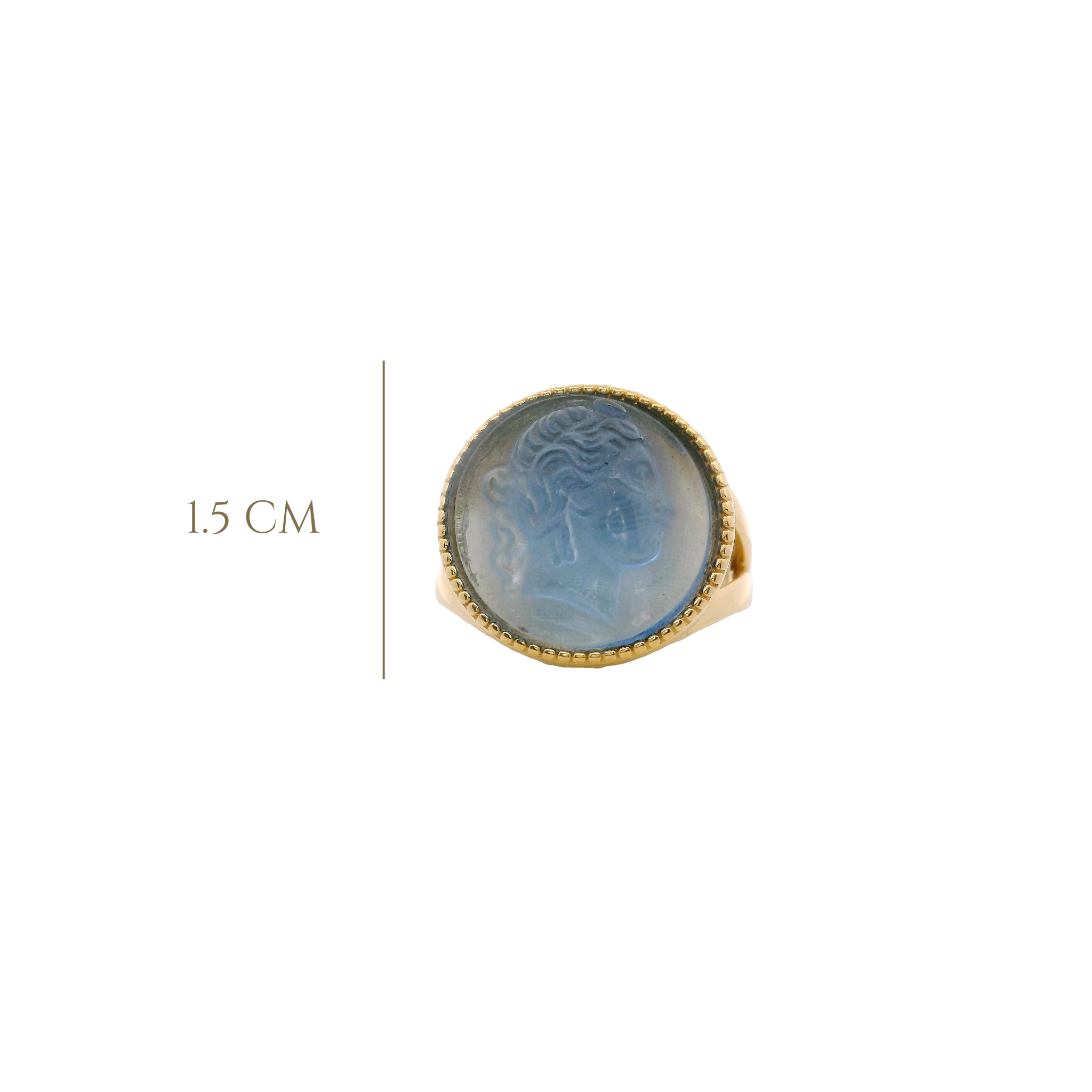 925GG WOMAN PROFILE SKY BLUE RING T7 T8