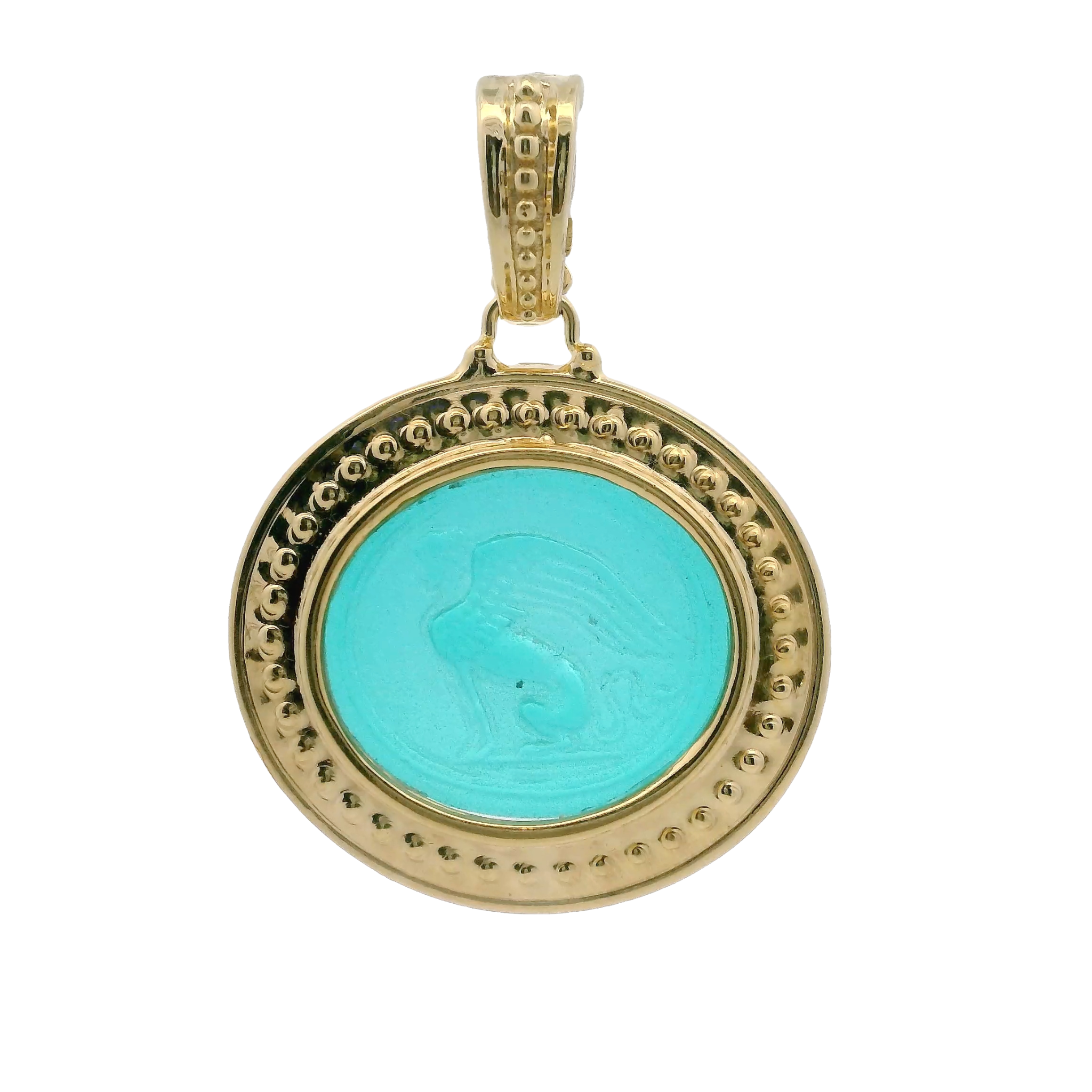 925GG VENETIAN GLASS VERDE CHIMERA PENDANT