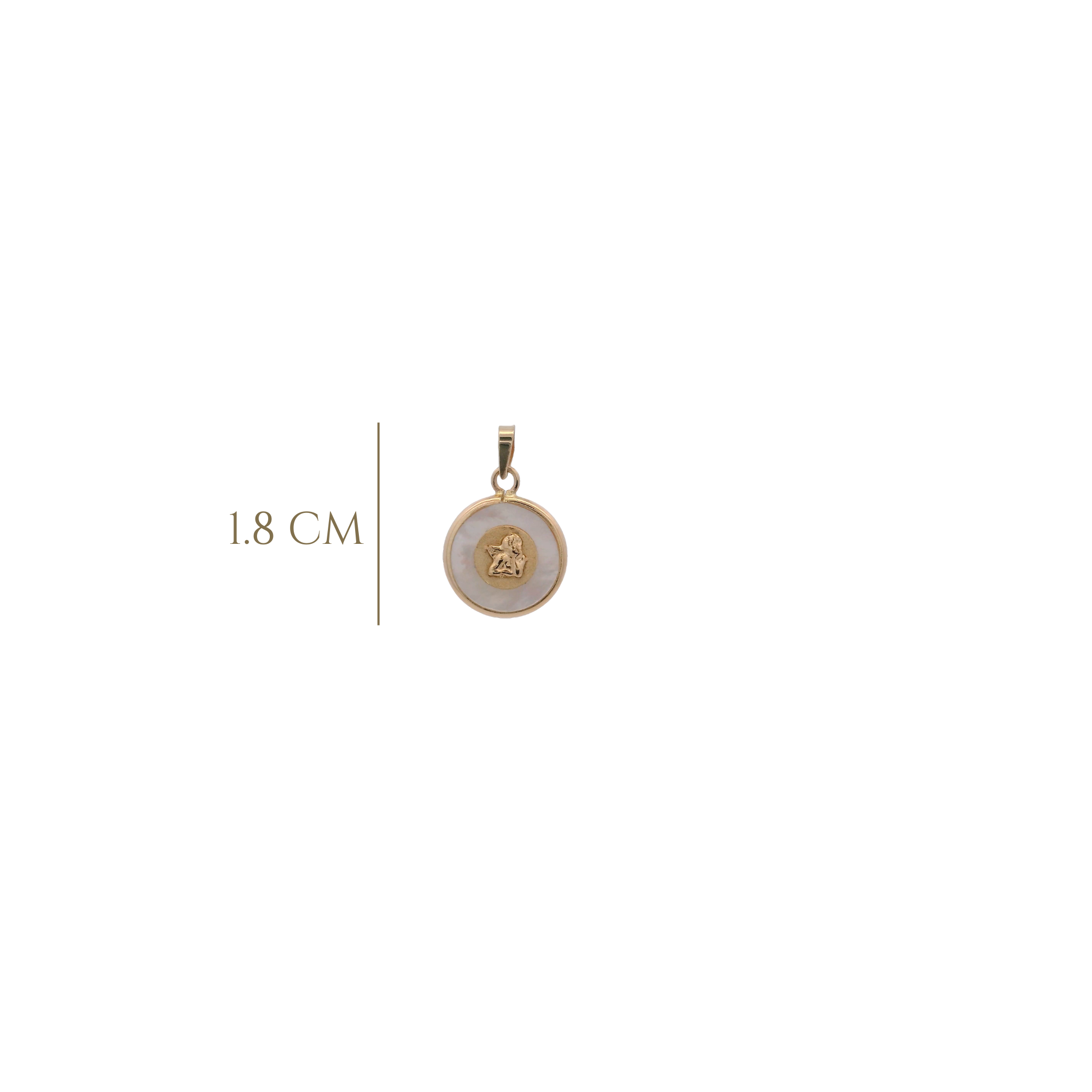 14KY GUARDIAN ANGEL 10.5MM MEDAL