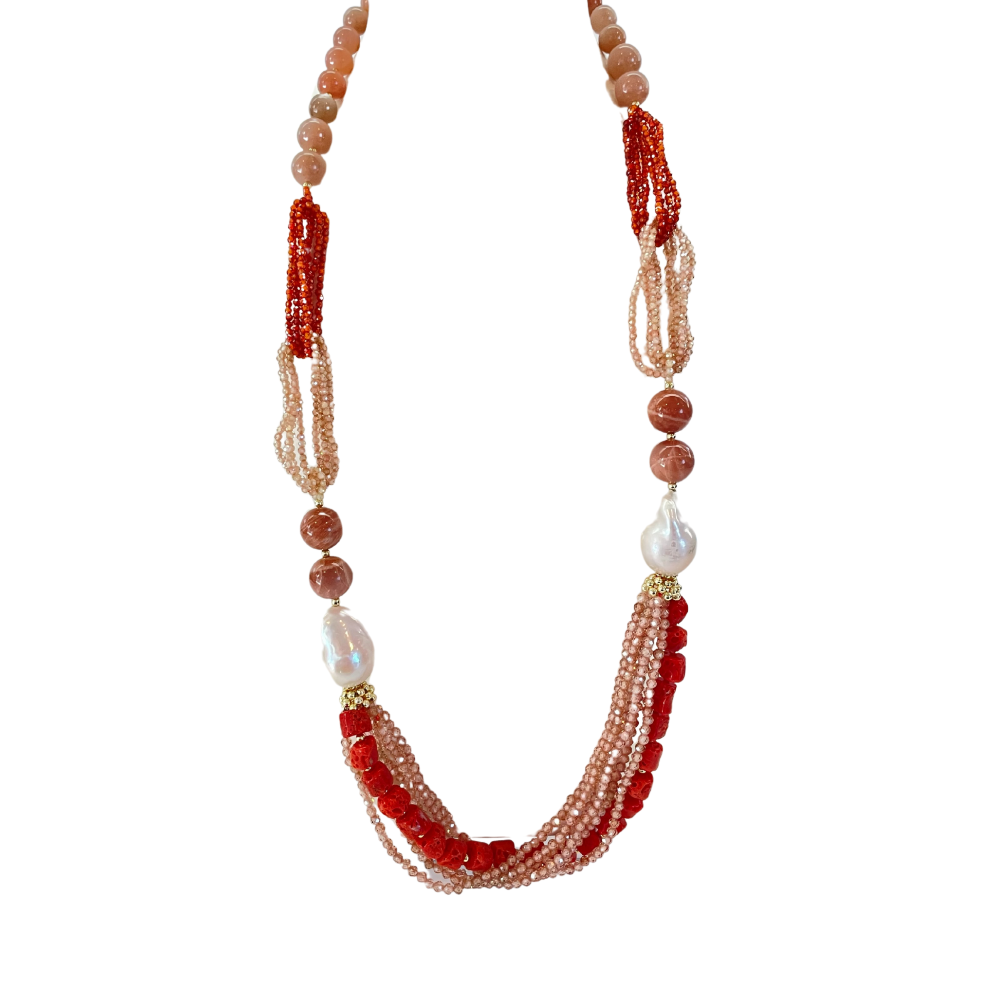925GG CAL ZIRNI BEIGE NECKLACE