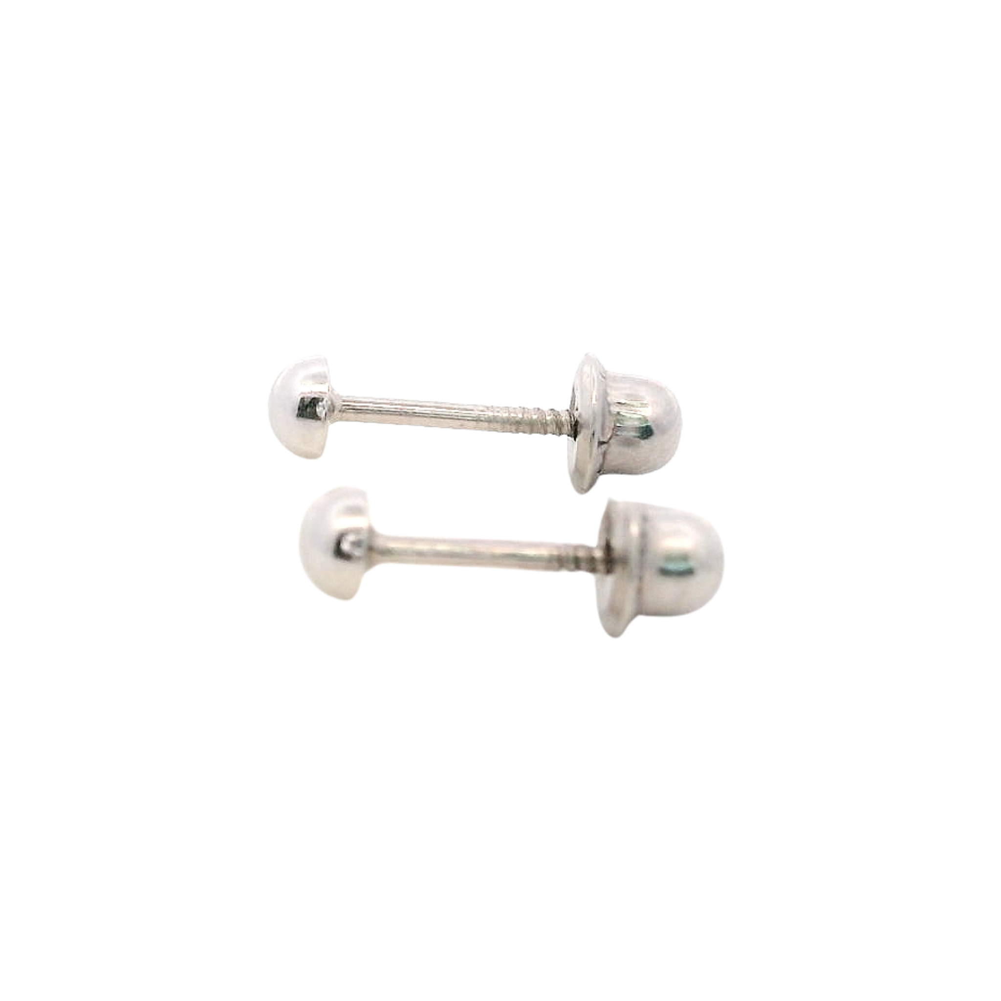 14KW DOME CIRCLE SMOOTH 3MM EARRINGS
