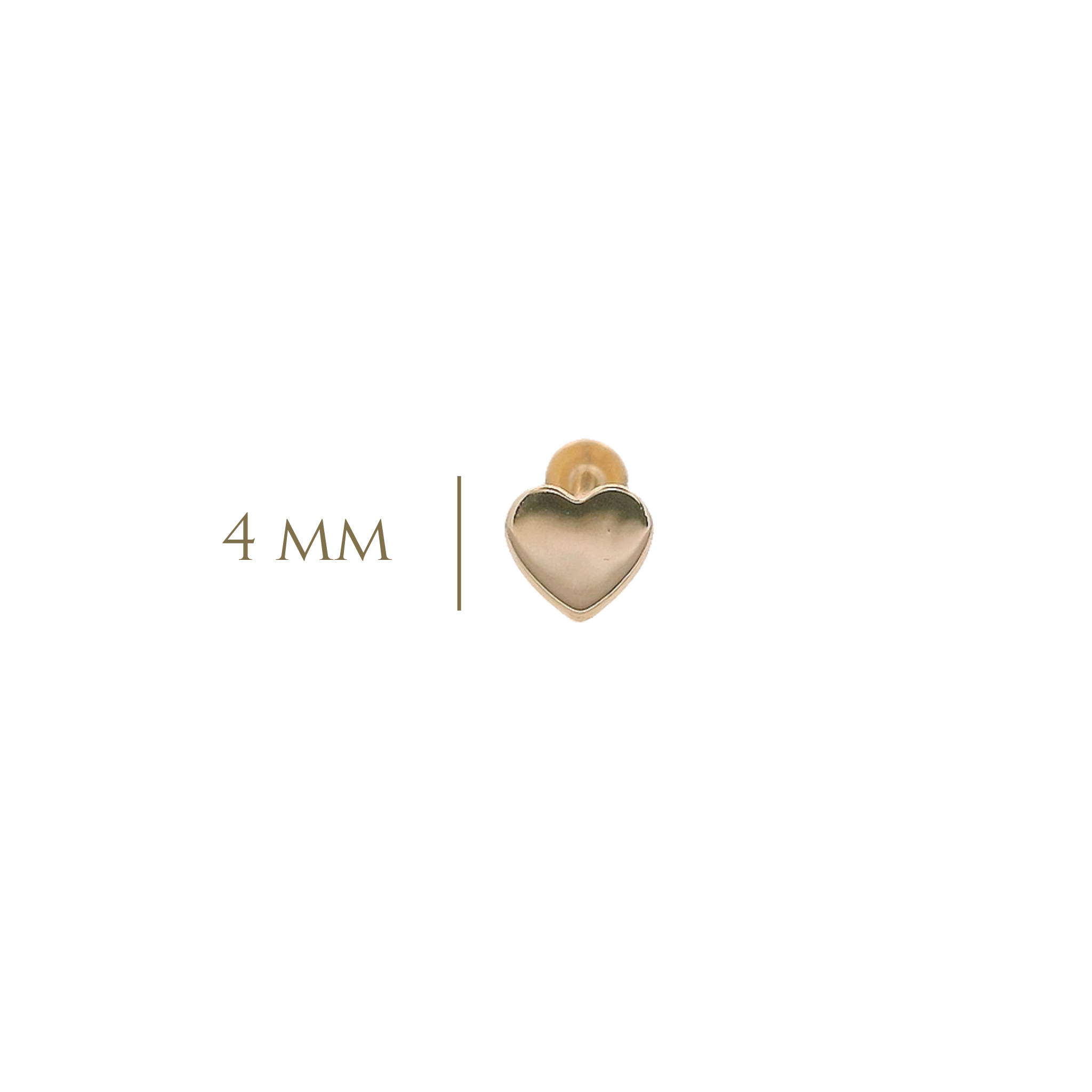 14KY FLATBACK HEART PIERCING