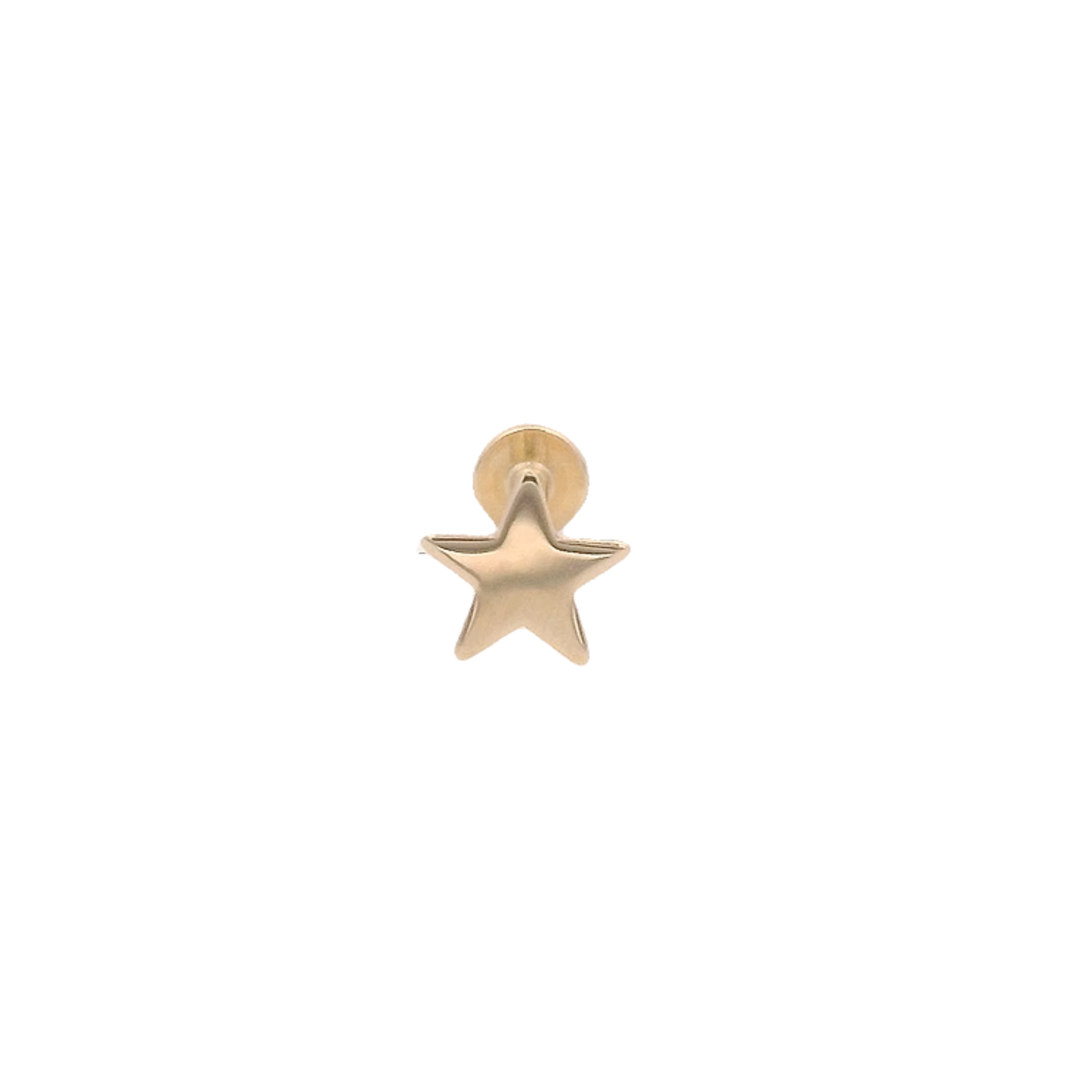 14KY FLATBACK BIG STAR PIERCING