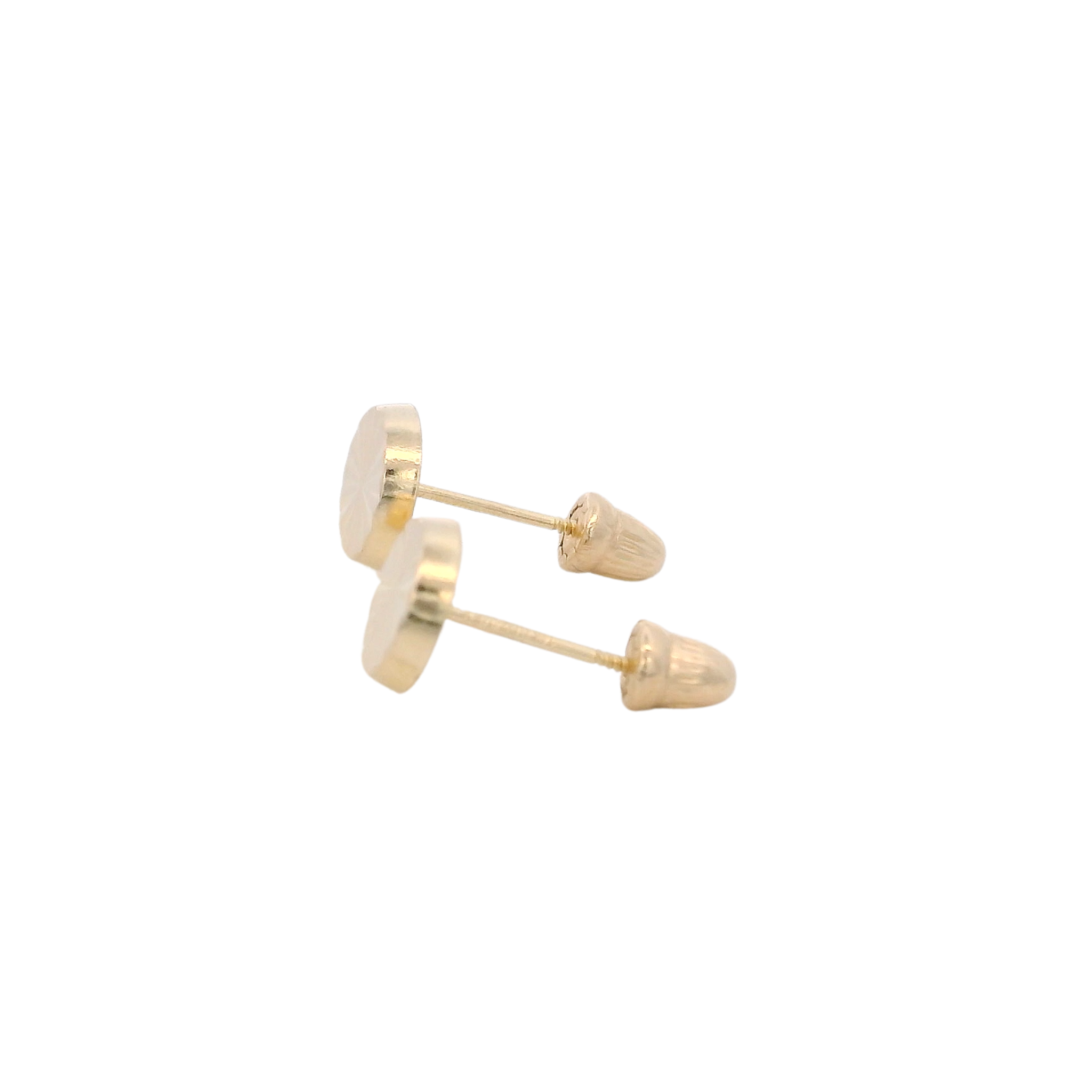 14KY TEXTURE BASIC CIRCLE EARRINGS