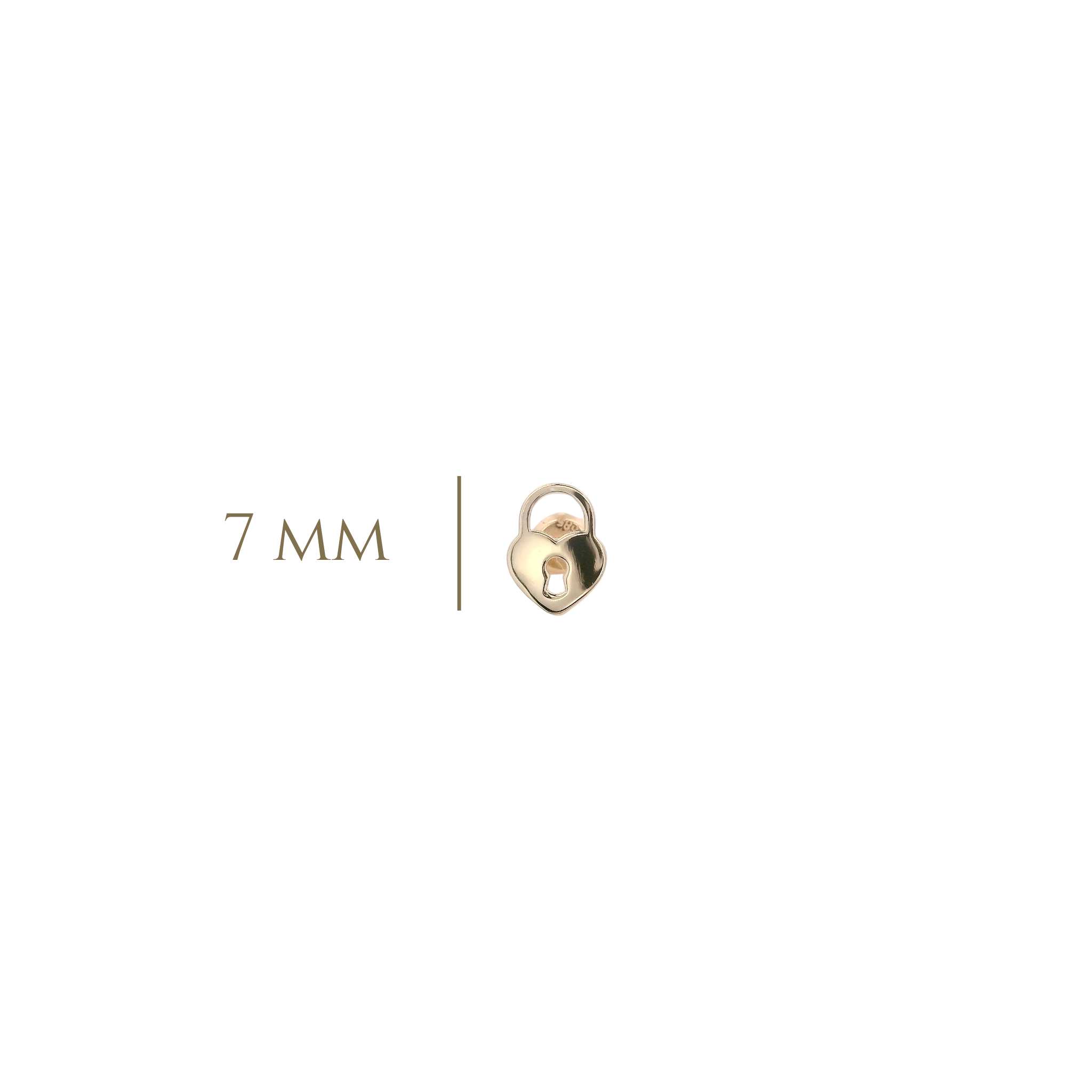 14KY HEART LOCK PIERCING