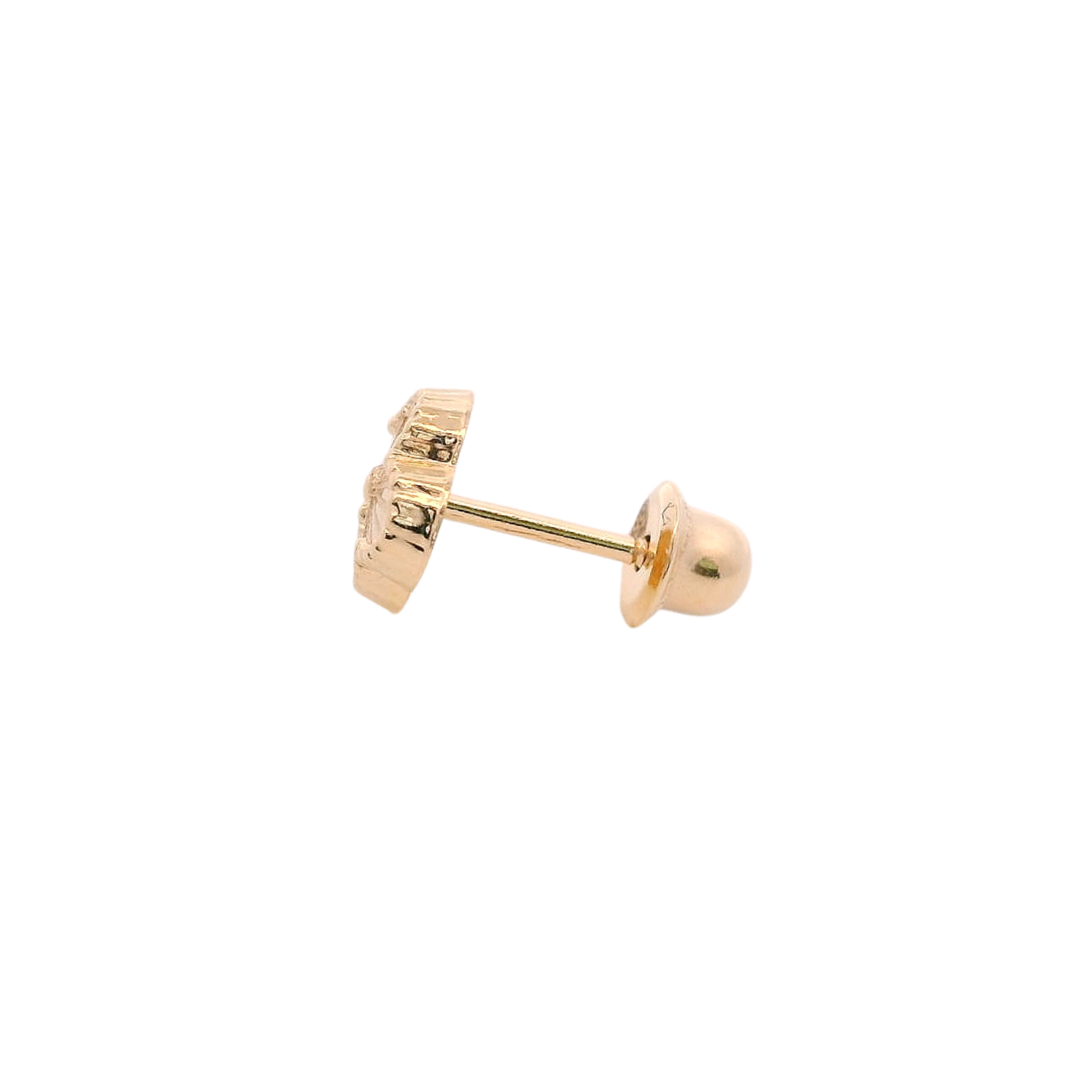 14KY SMALL CLOVER TEXTURE PIERCING