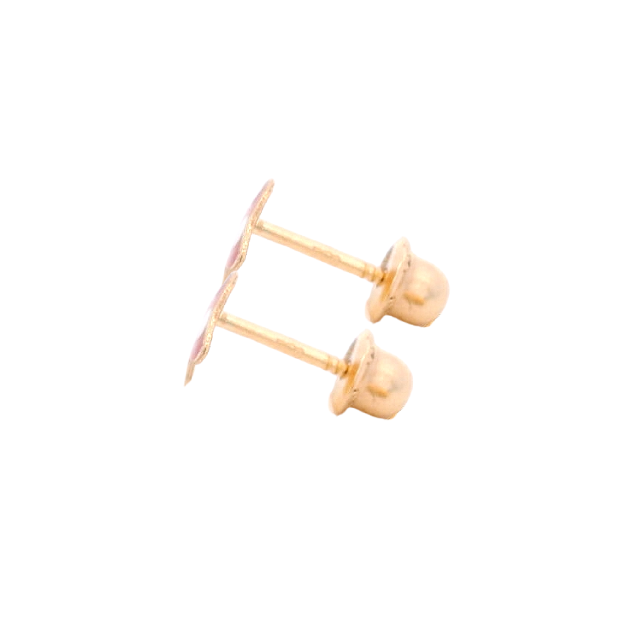 14KY MINI FUNGUS RED EARRINGS