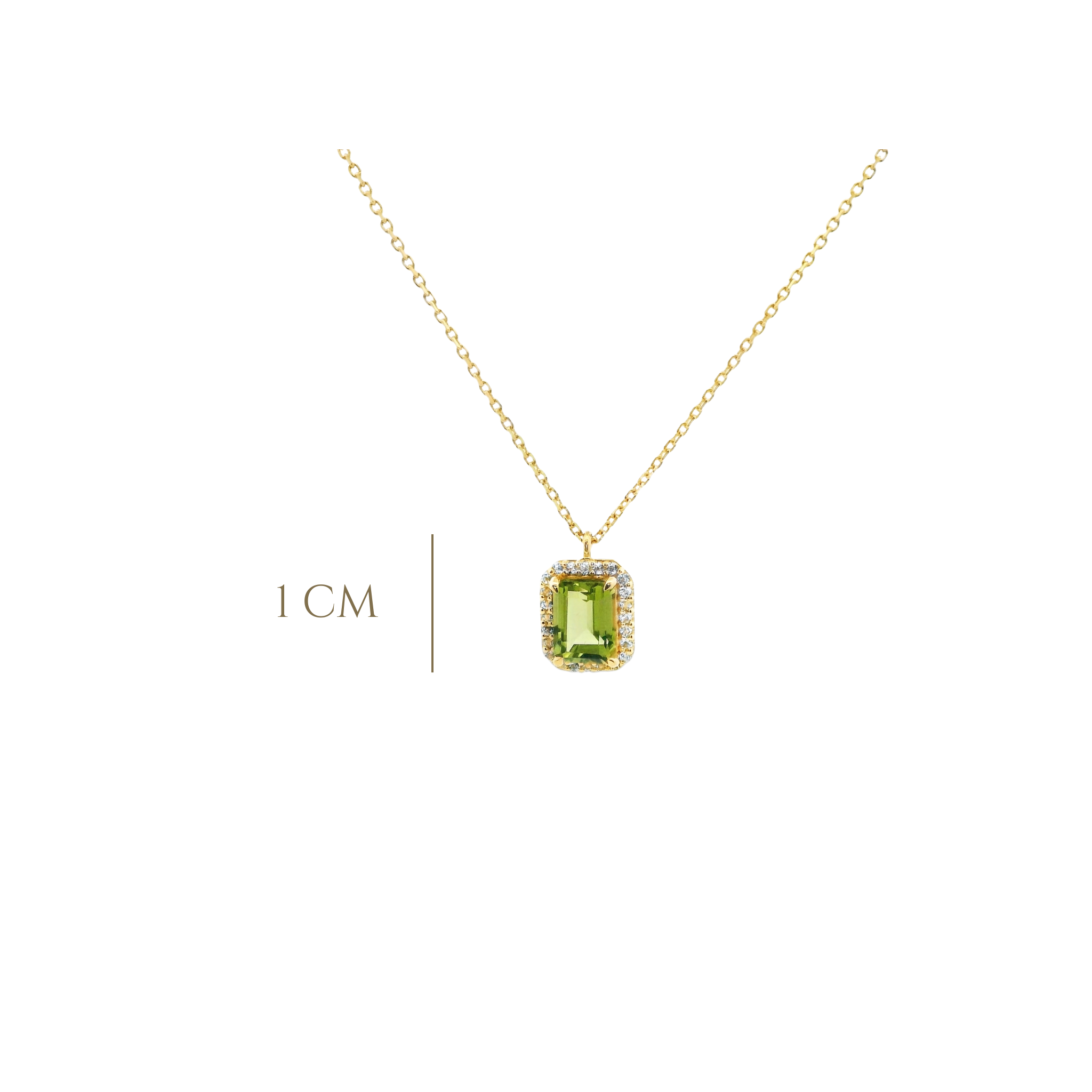 925YG BAQUETTE PERIDOT AROUND TOPAZ BLUE SWISS NECKLACE