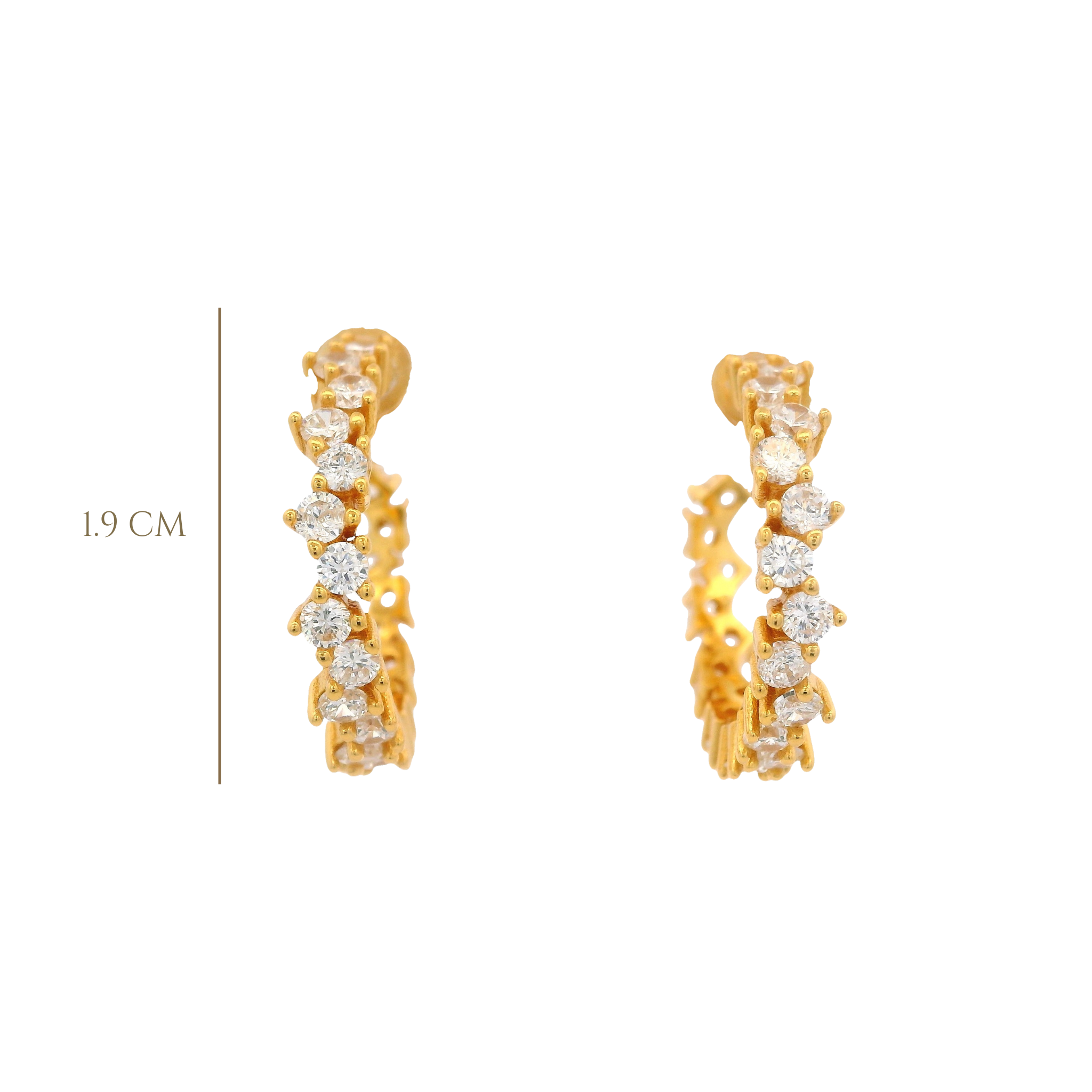 925YG SEMI INFINITY HOOPS CZ