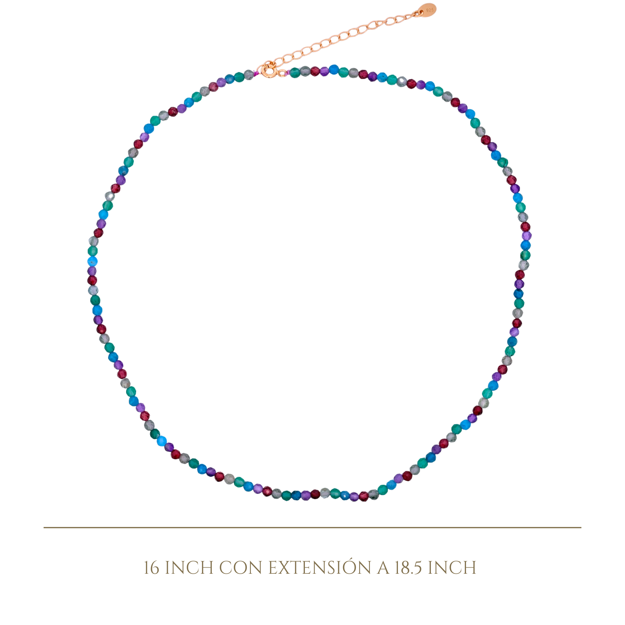 925YG BEANDS NECKLACE TOU MULTICOLOR