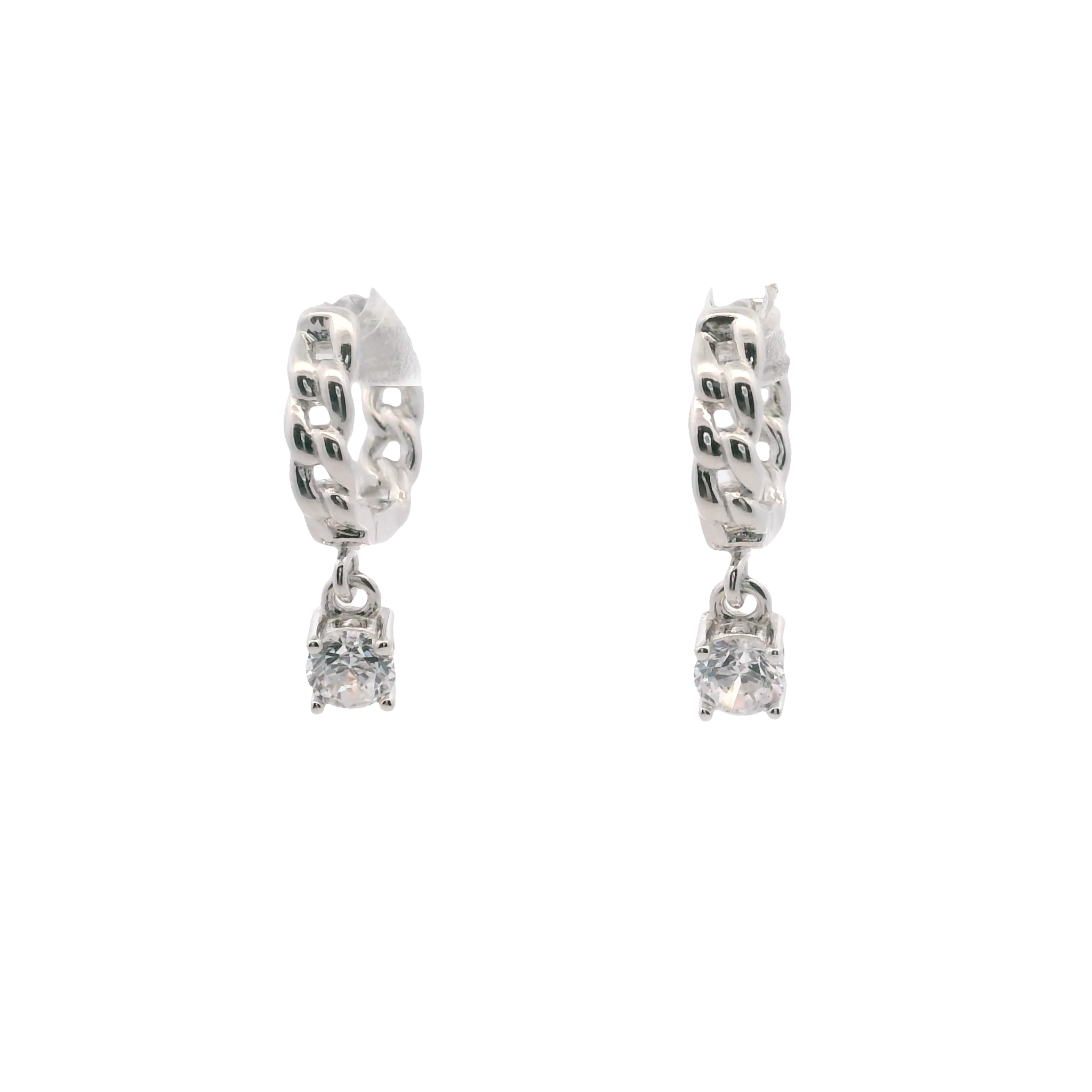 925SL LINKS PENDANT CZ HUGGIES