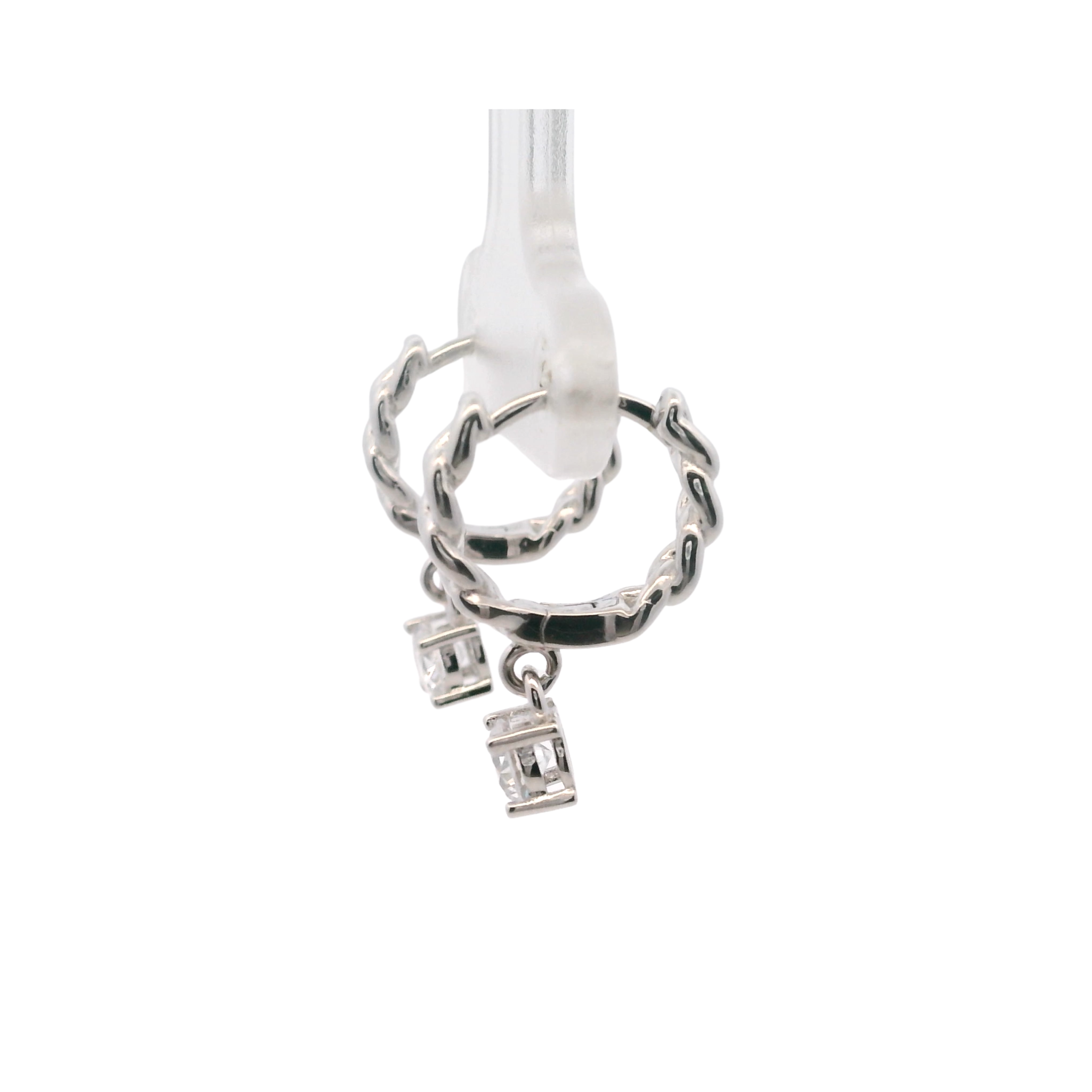 925SL LINKS PENDANT CZ HUGGIES