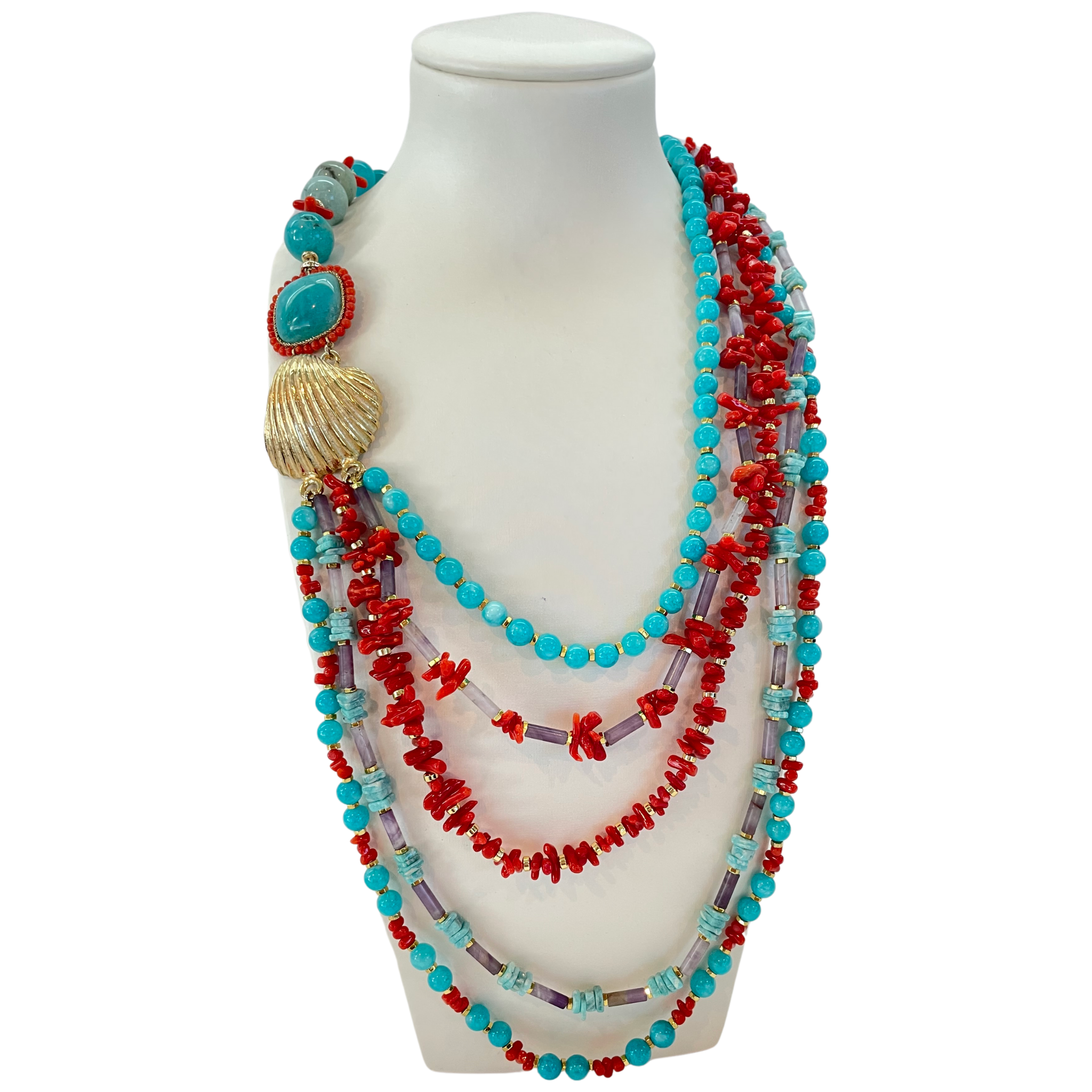 925GG CALLO AMAZZONITE GIADA NECKLACE