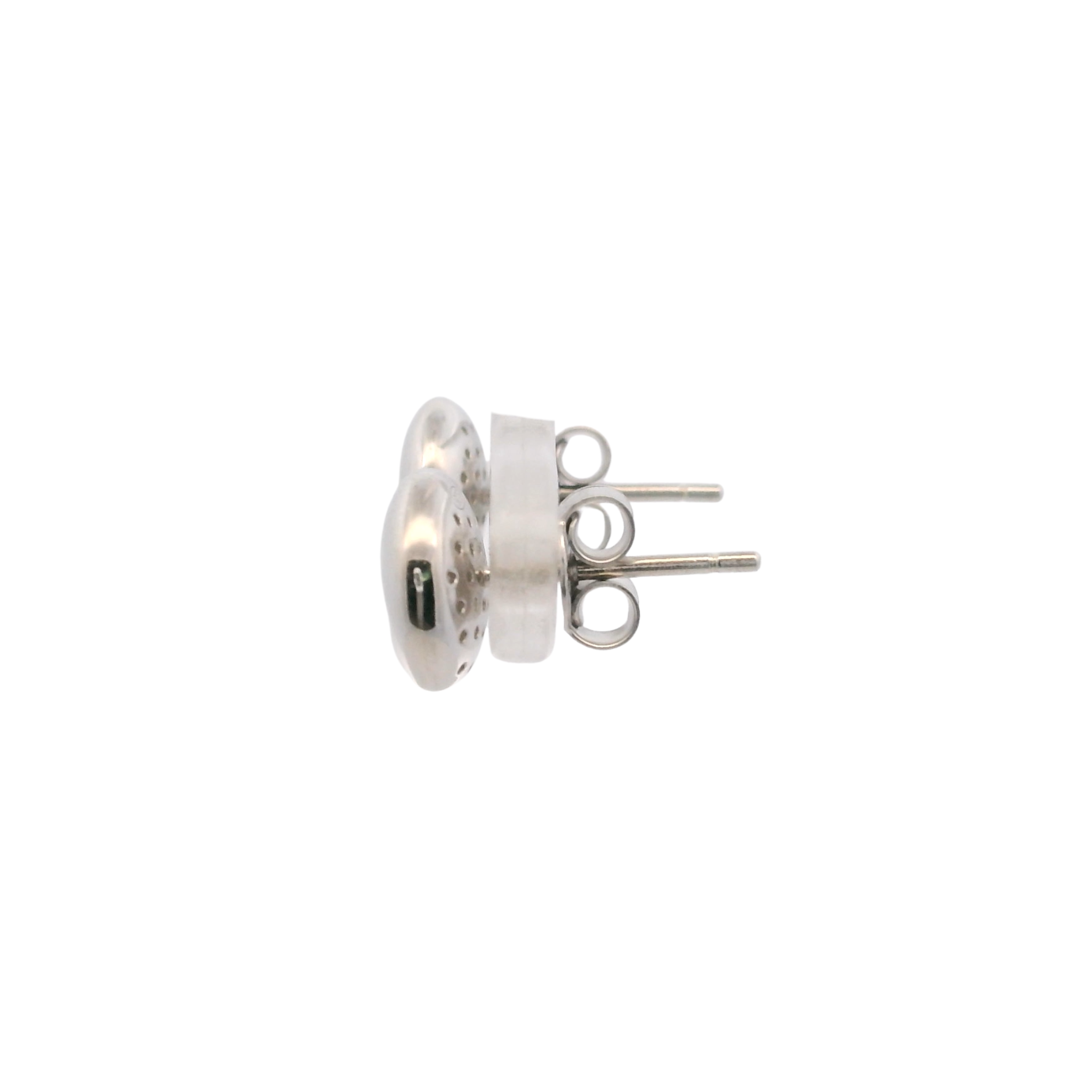 925SL CIRCLE DOME WITH TRANGLE EARRINGS