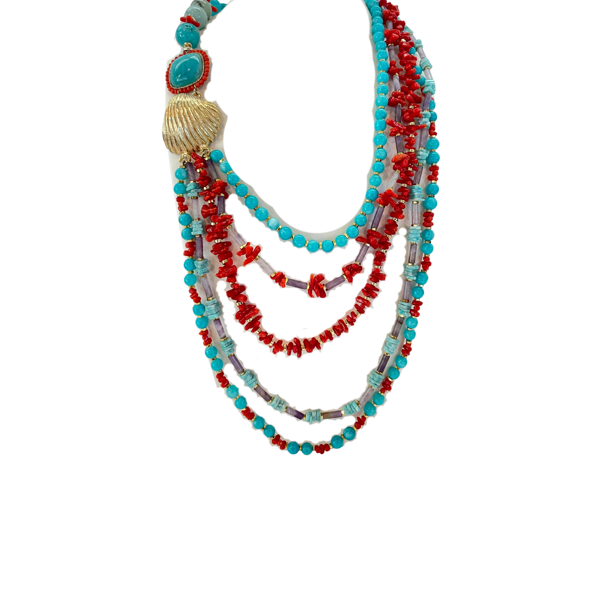 925GG CALLO AMAZZONITE GIADA NECKLACE