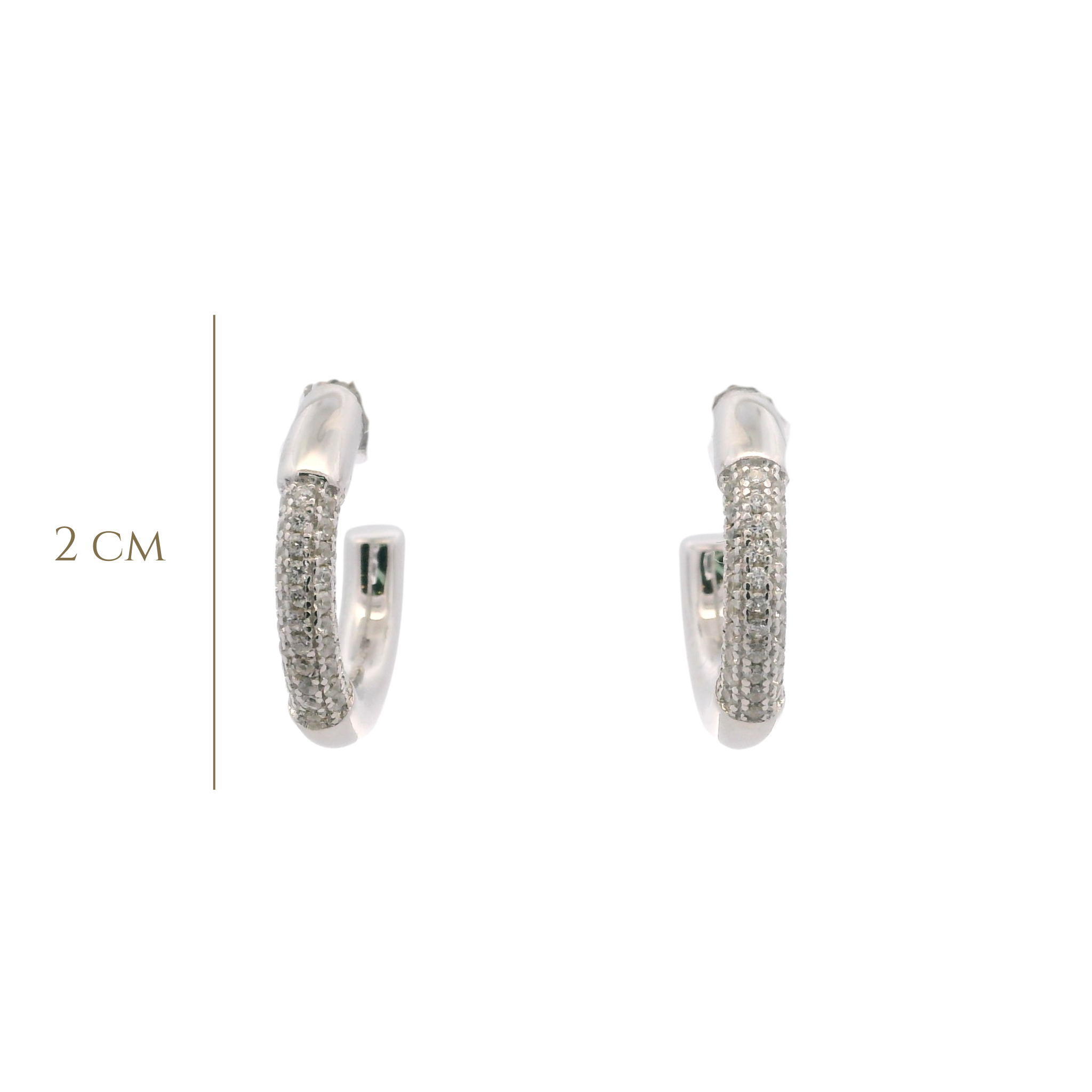 925SL BAR PAVE EARRINGS