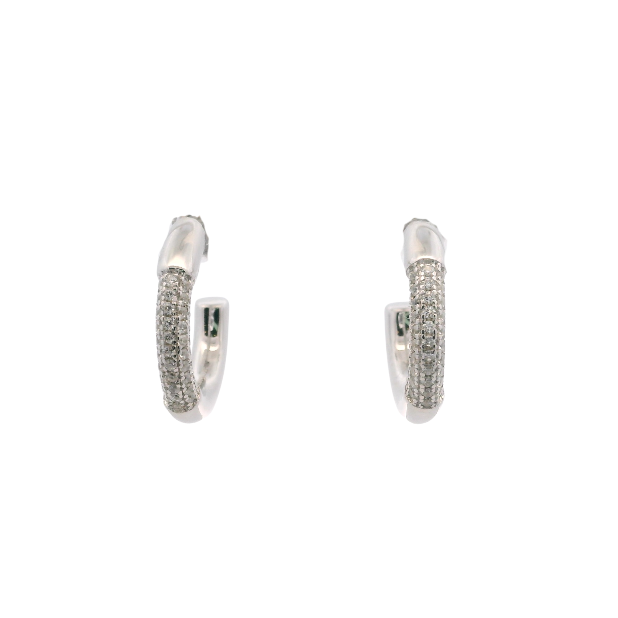 925SL BAR PAVE EARRINGS