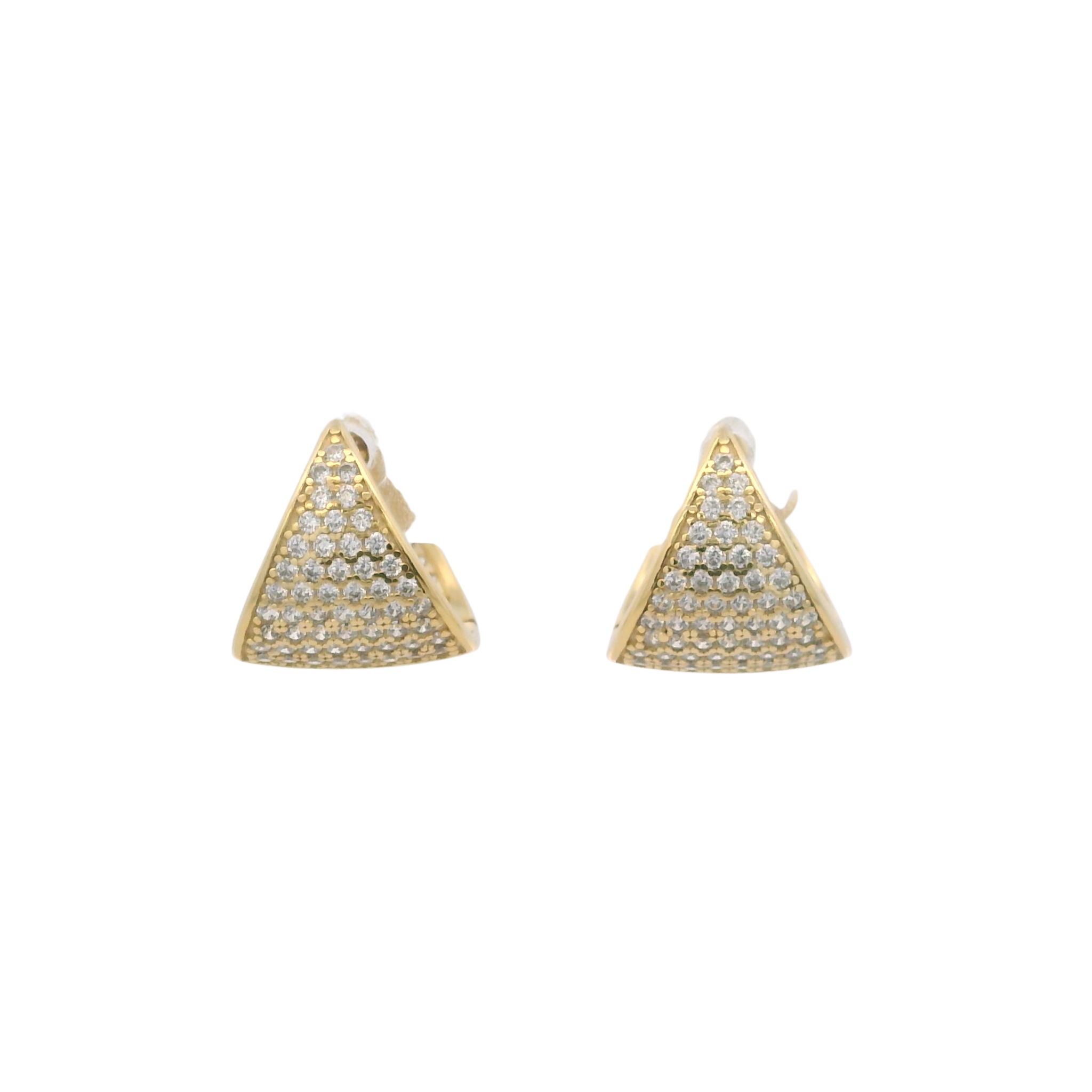 925YG TRIANGLE PAVE CZ HUGGIES