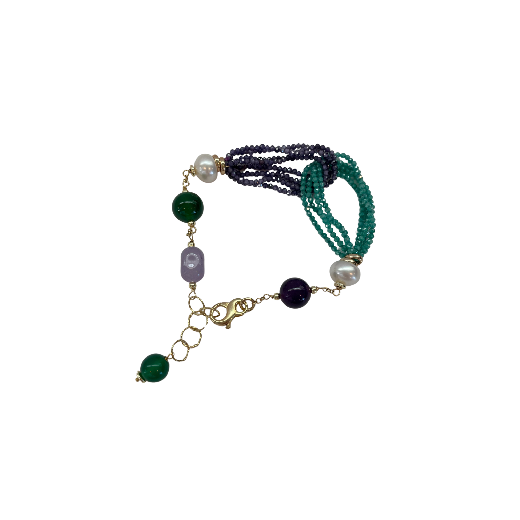 925GG G VIOLA G VERDE PERLE ACELET