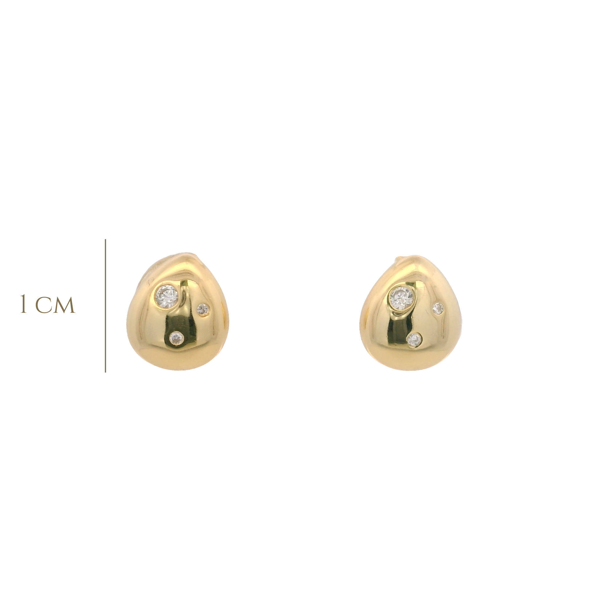 925YG DROP WITH TRIPLE CZ EARRINGS