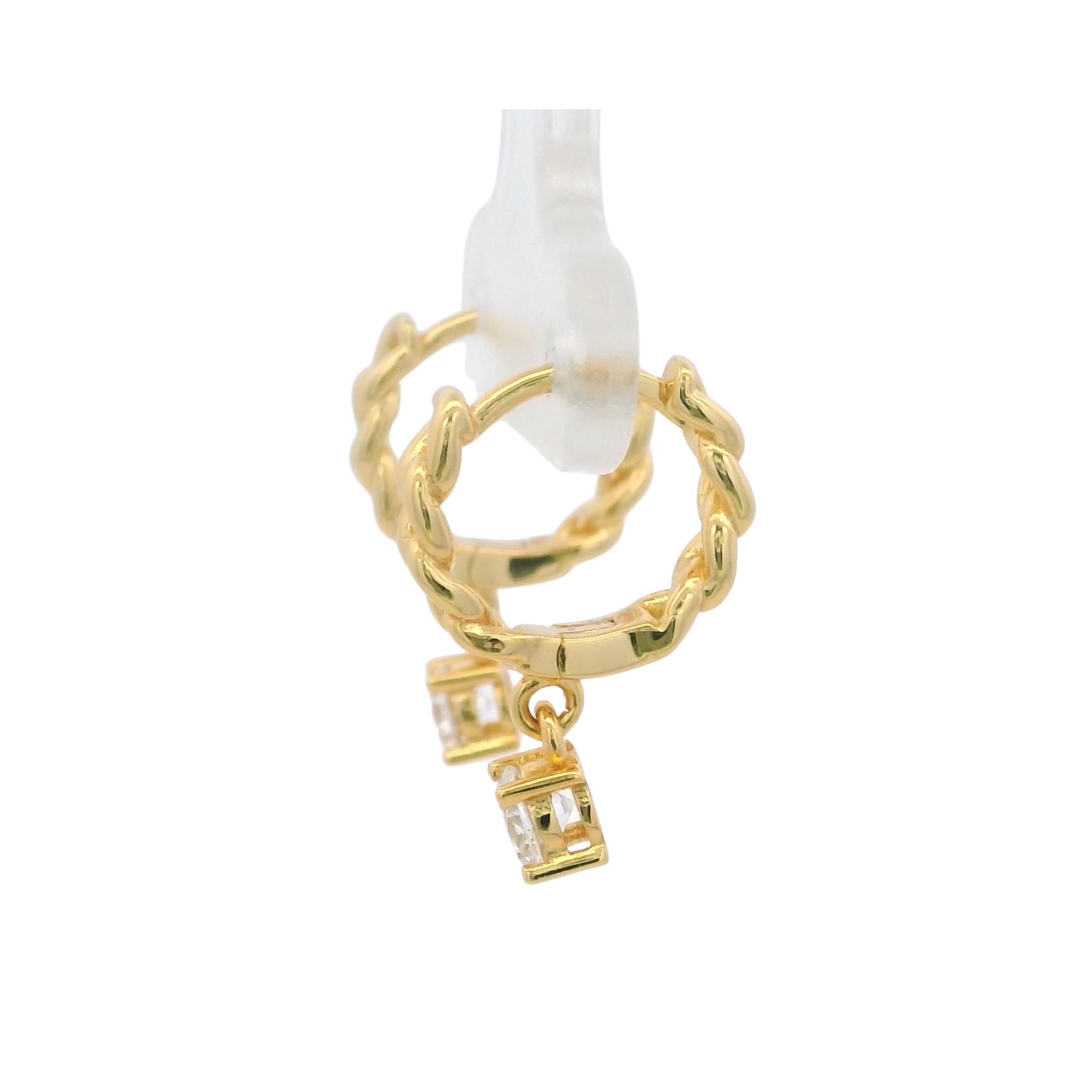 925YG LINKS PENDANT CZ HUGGIES