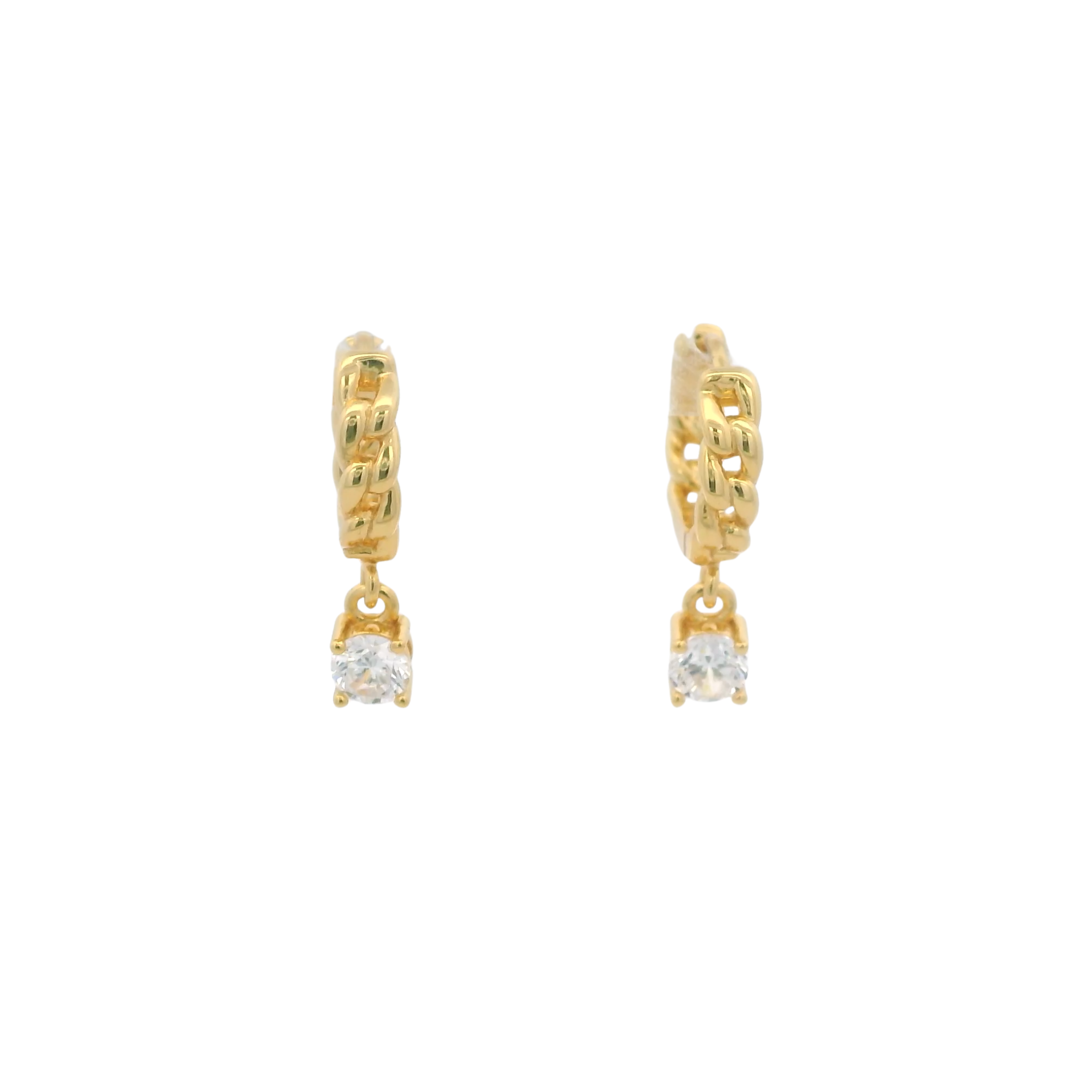 925YG LINKS PENDANT CZ HUGGIES