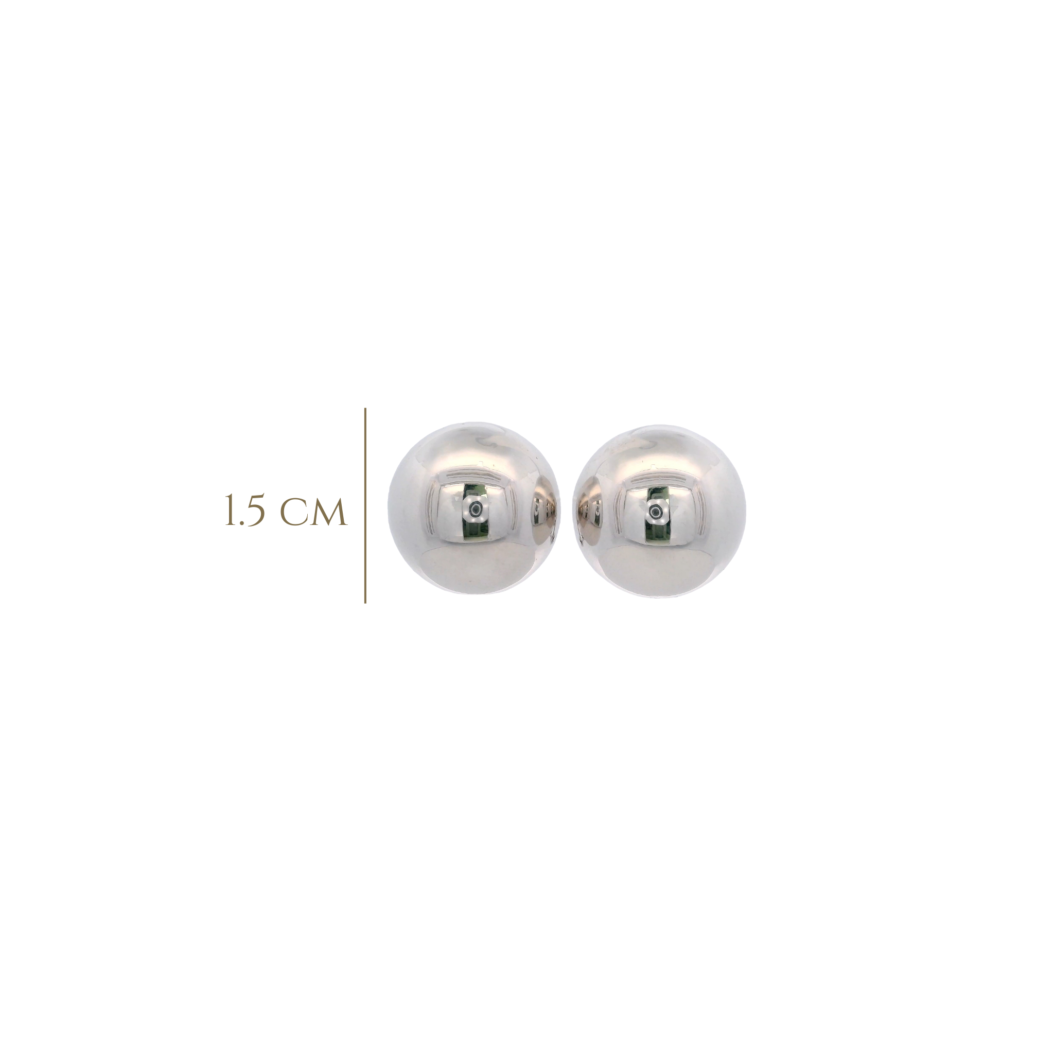 14KW DOME CIRCLE SMOOTH 16MM EARRINGS