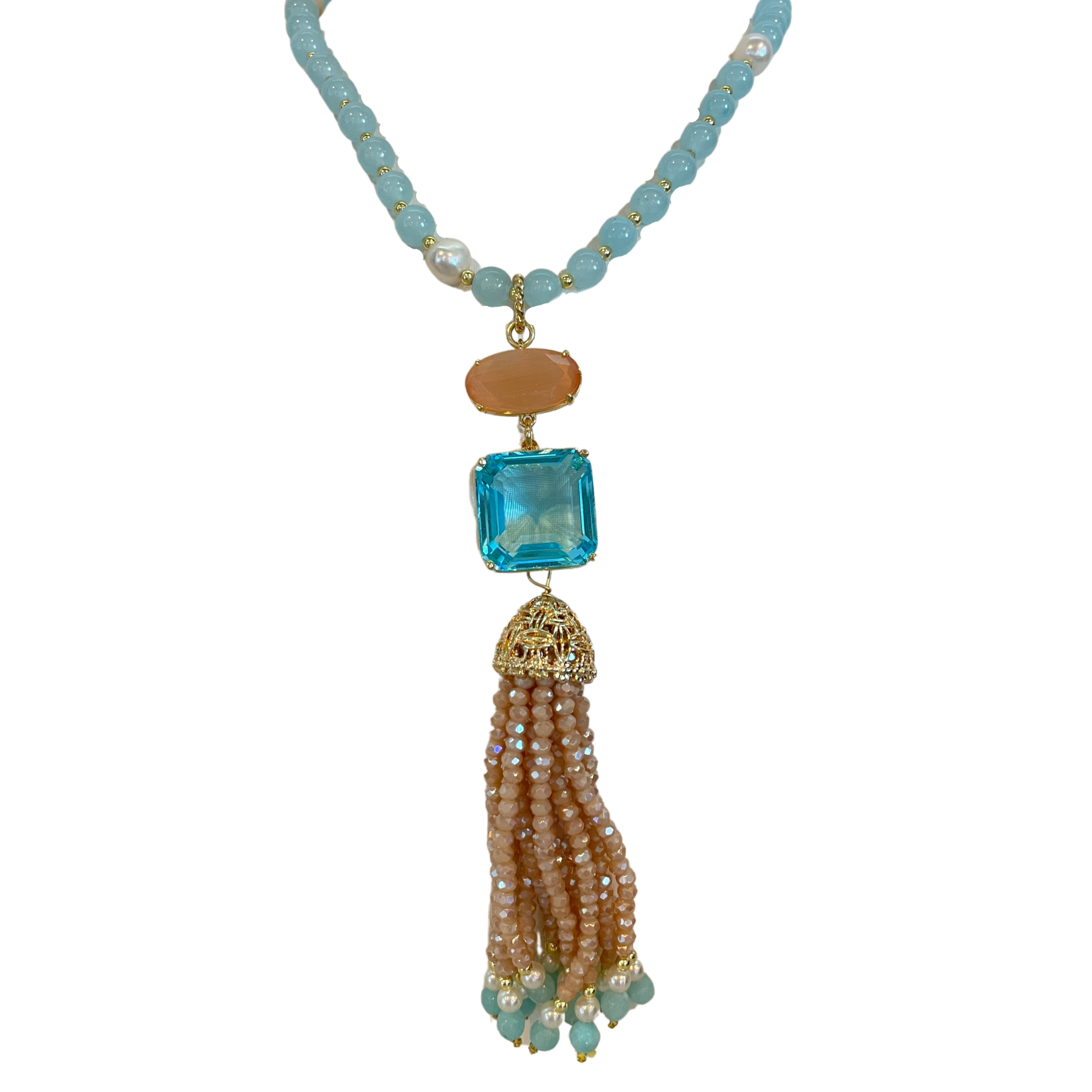 925GG GIADA IDRO AQUA MARINA NECKLACE