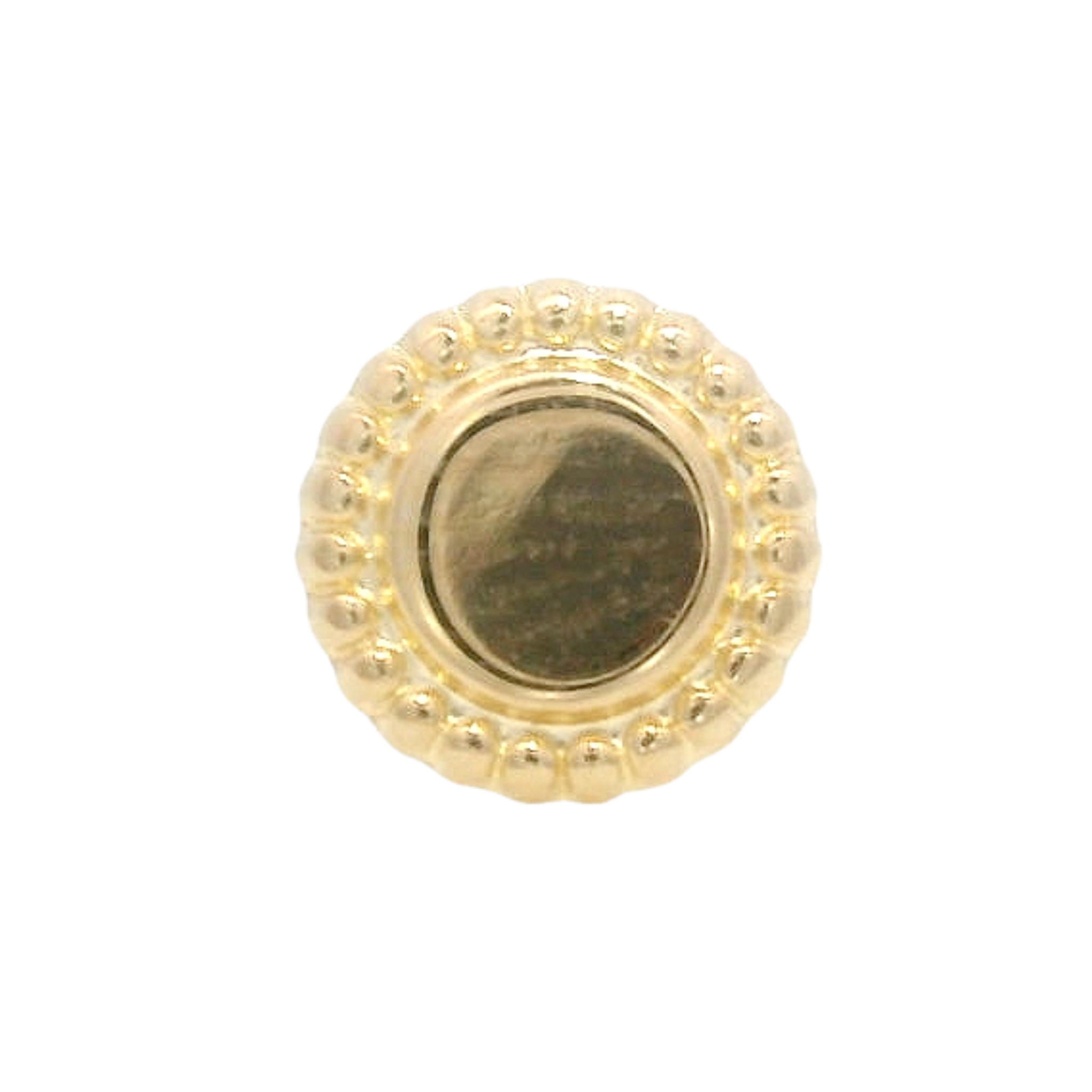PIERCING TEXTURED CIRCULE IN 14KT YELLOW GOLD