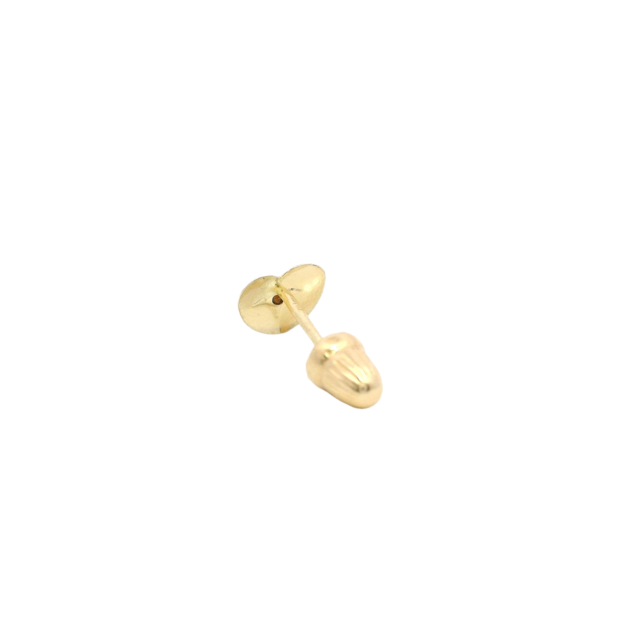 PIERCING HEART WITH CRYSTAL IN 14KT YELLOW GOLD