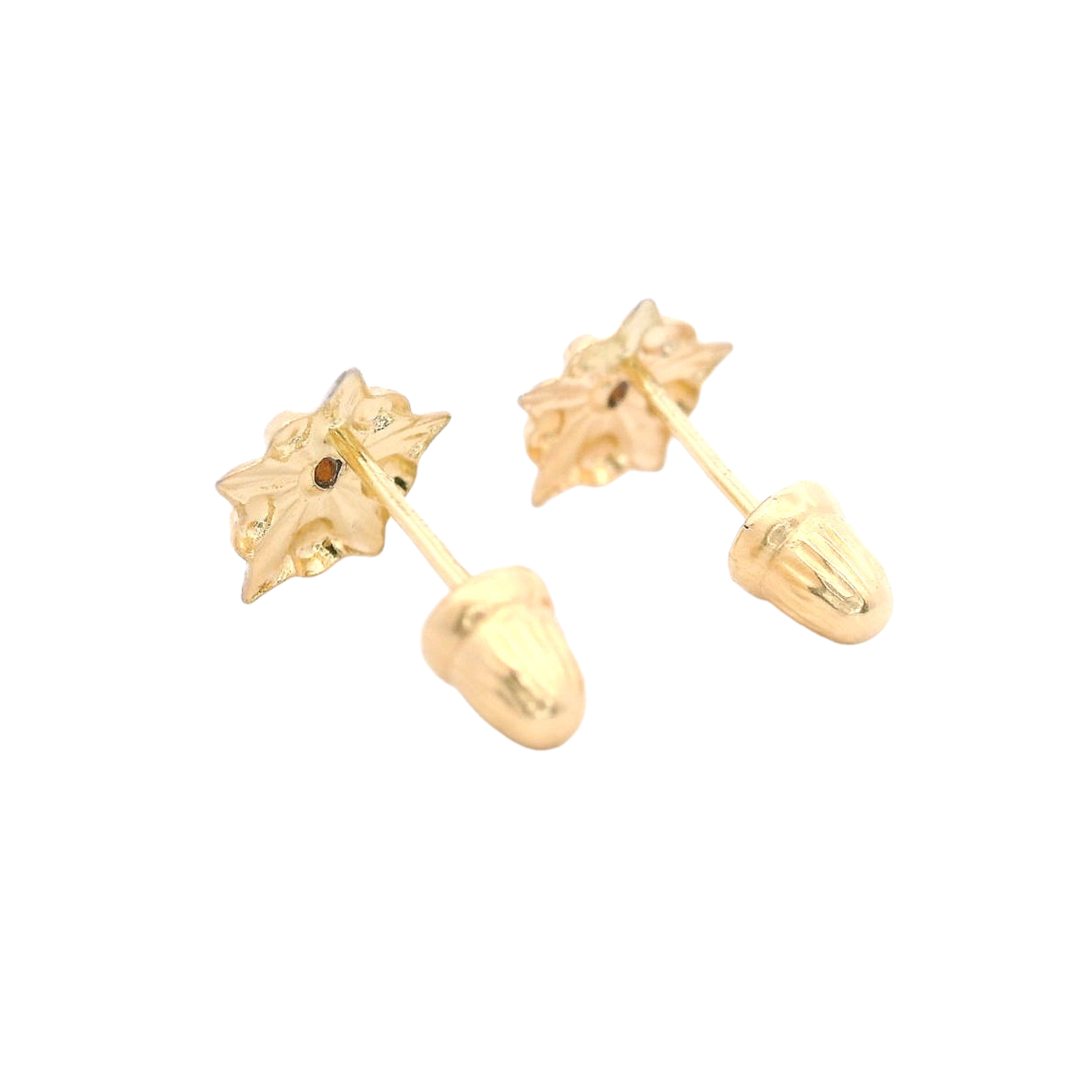 14KYW TEXTURE STAR EARRINGS