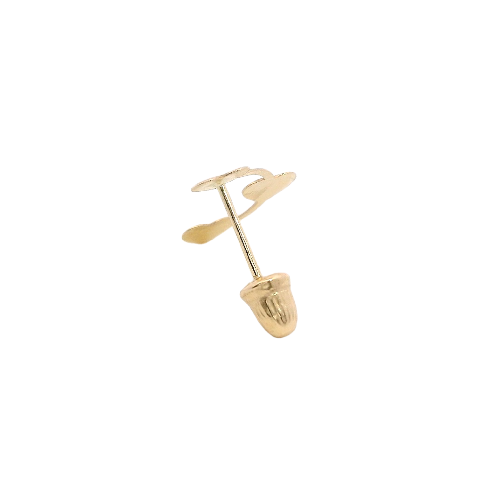 PIERCING CURVE HEARTS PLAIN IN 14KT YELLOW GOLD