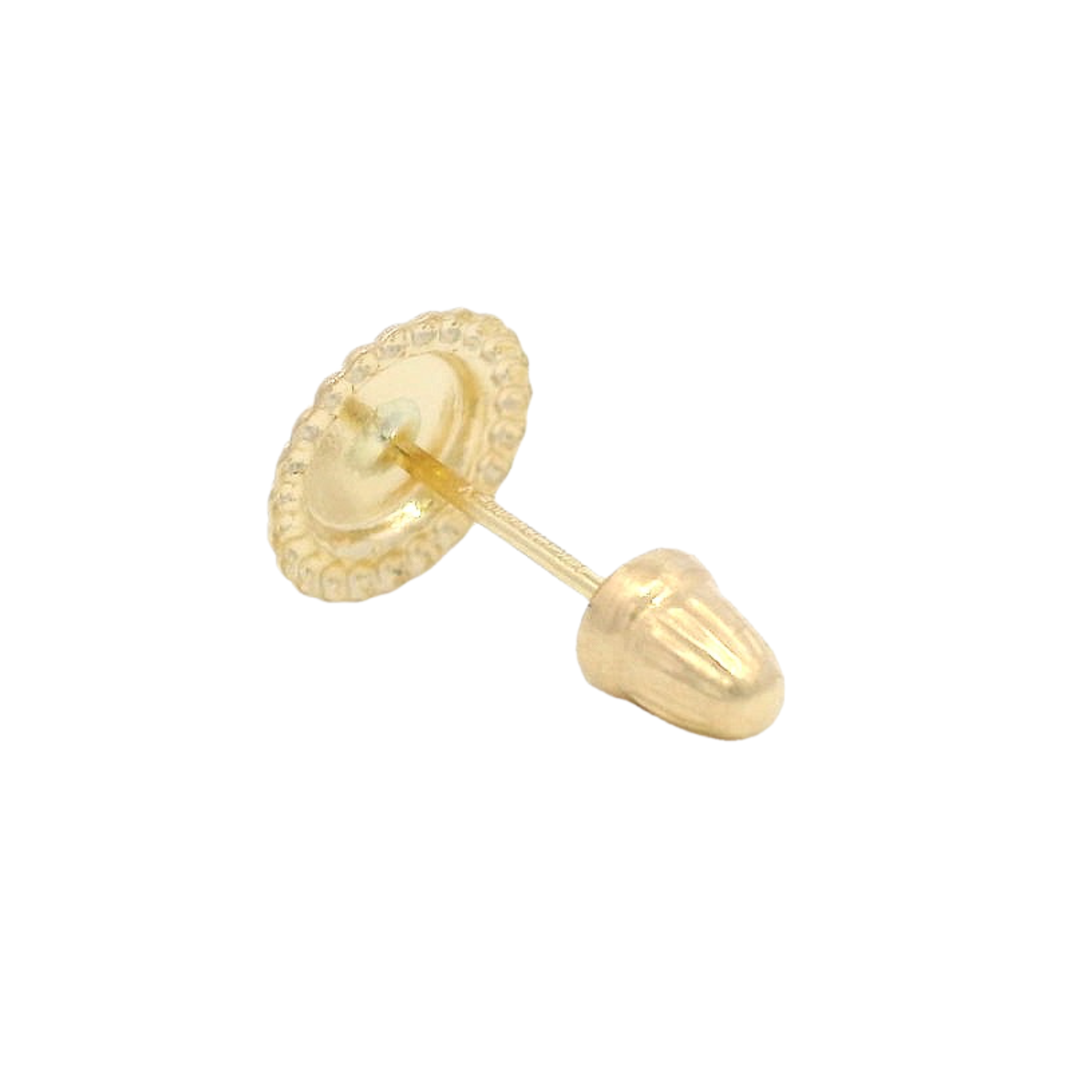 PIERCING TEXTURED CIRCULE IN 14KT YELLOW GOLD