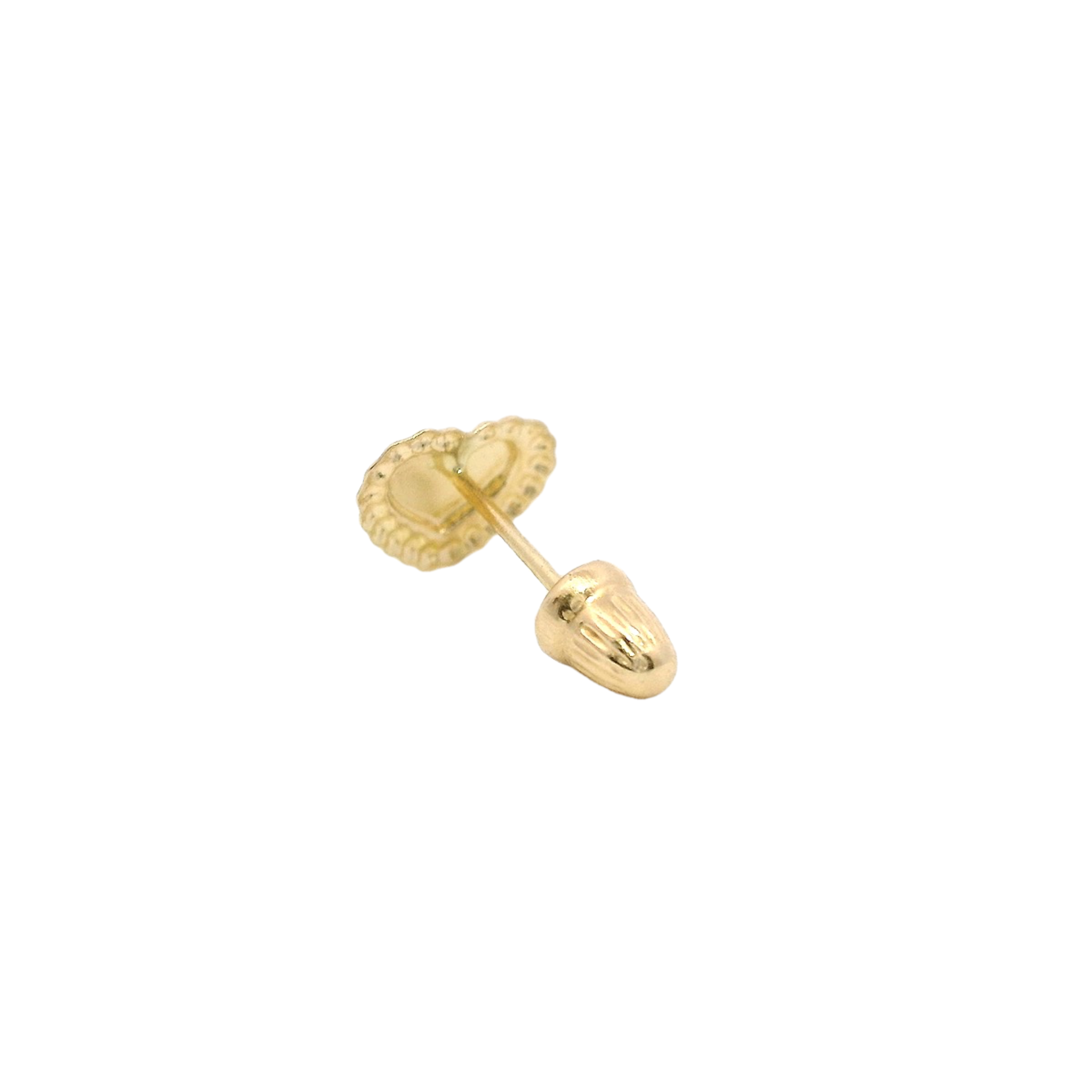 PIERCING TEXTURED HEART IN 14KT YELLOW GOLD